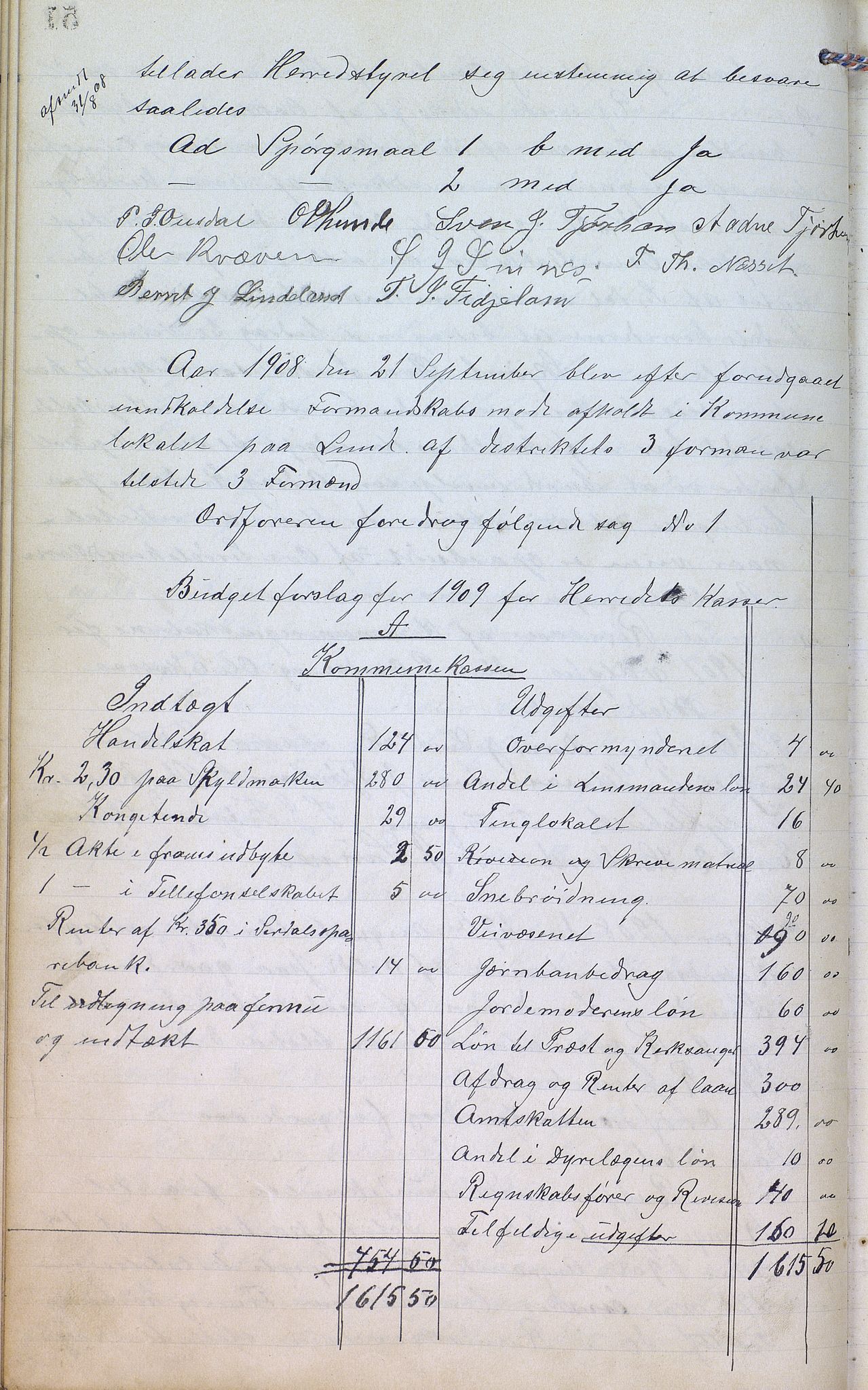 Øvre Sirdal kommune - Formannskapet/Kommunestyret, ARKSOR/1046ØS120/A/L0001: Møtebok (d), 1905-1917, p. 50b