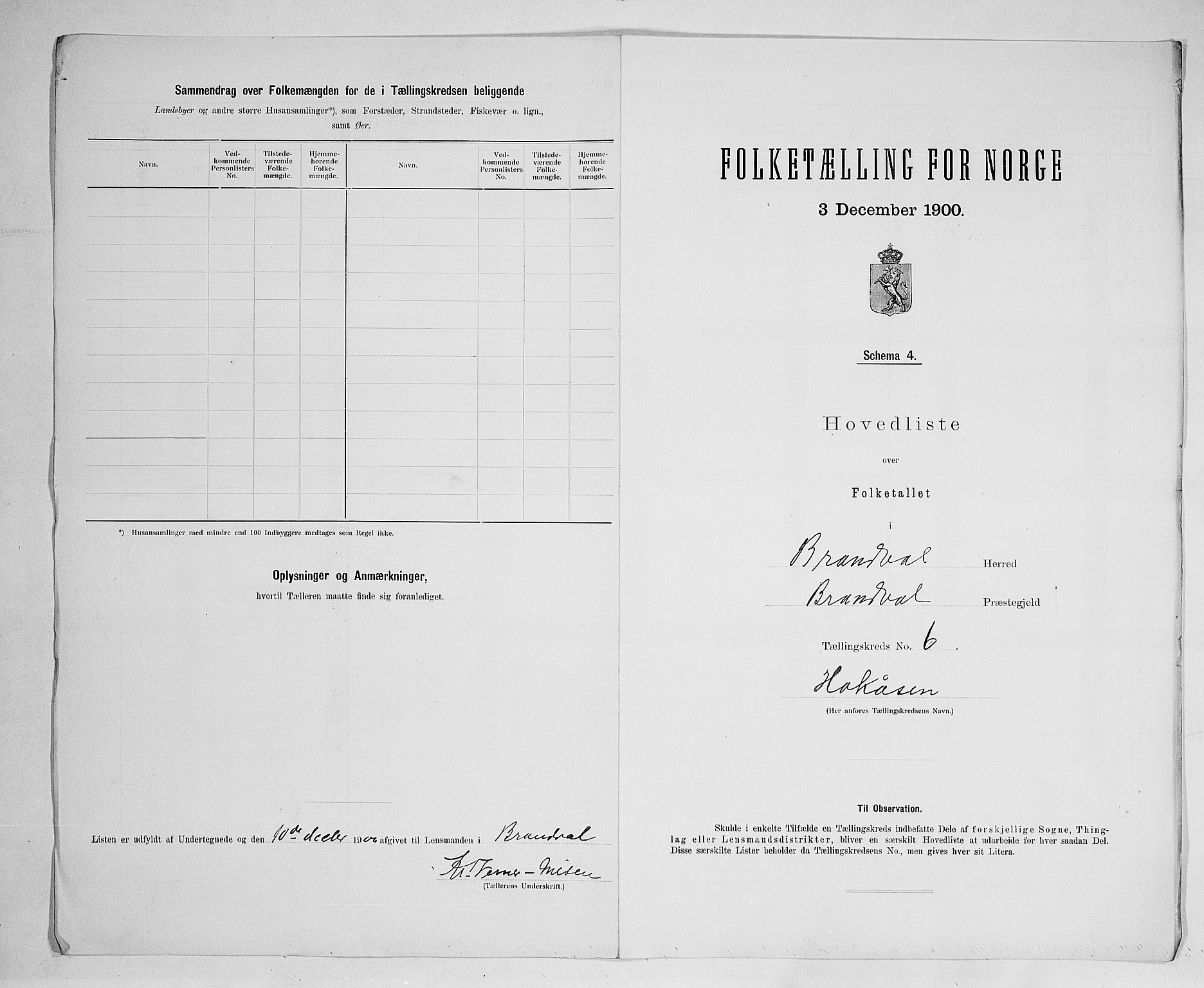 SAH, 1900 census for Brandval, 1900, p. 27