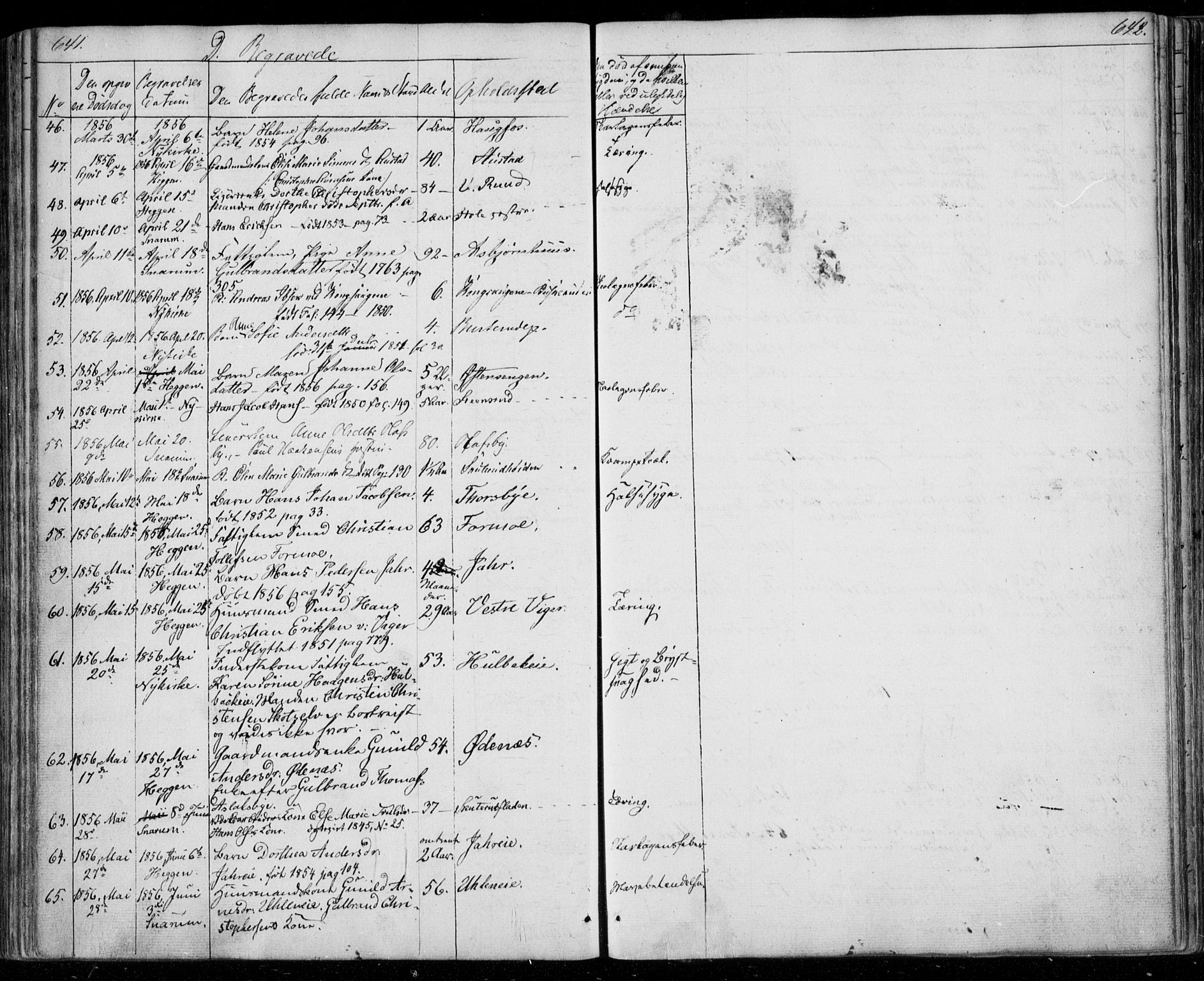 Modum kirkebøker, AV/SAKO-A-234/F/Fa/L0008: Parish register (official) no. 8, 1851-1859, p. 641-642