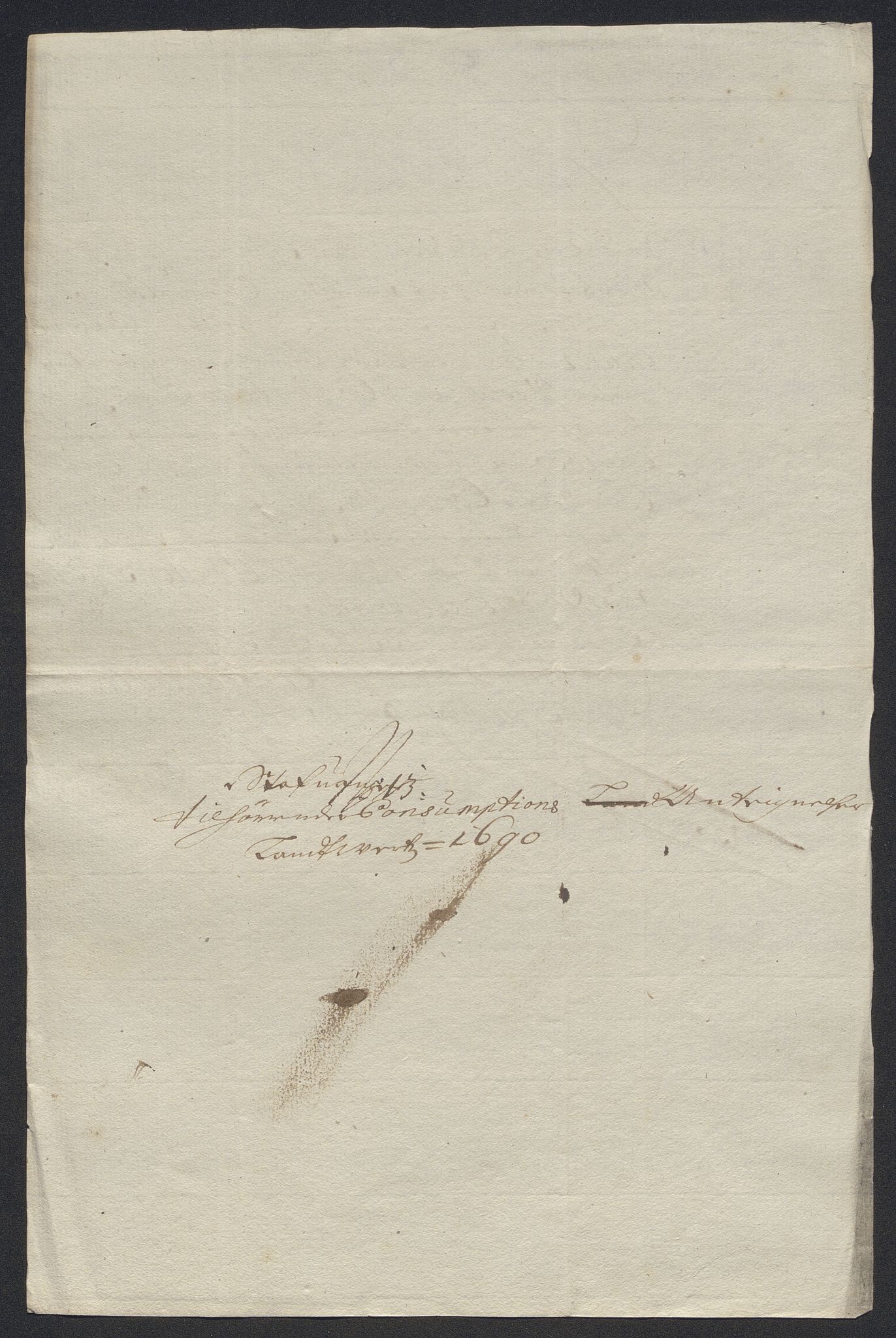 Rentekammeret inntil 1814, Reviderte regnskaper, Byregnskaper, AV/RA-EA-4066/R/Ro/L0333: [O25] Konsumpsjonsregnskap, 1690-1704, p. 23