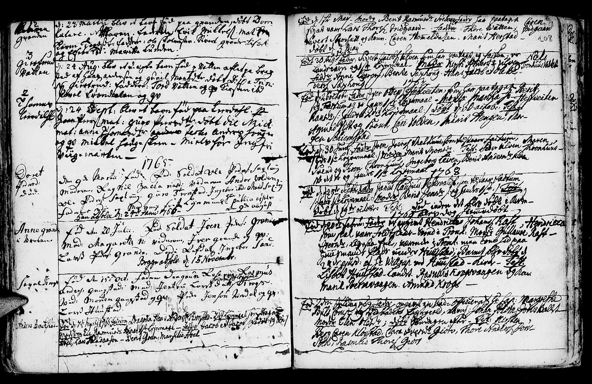 Ministerialprotokoller, klokkerbøker og fødselsregistre - Nord-Trøndelag, SAT/A-1458/730/L0273: Parish register (official) no. 730A02, 1762-1802, p. 208