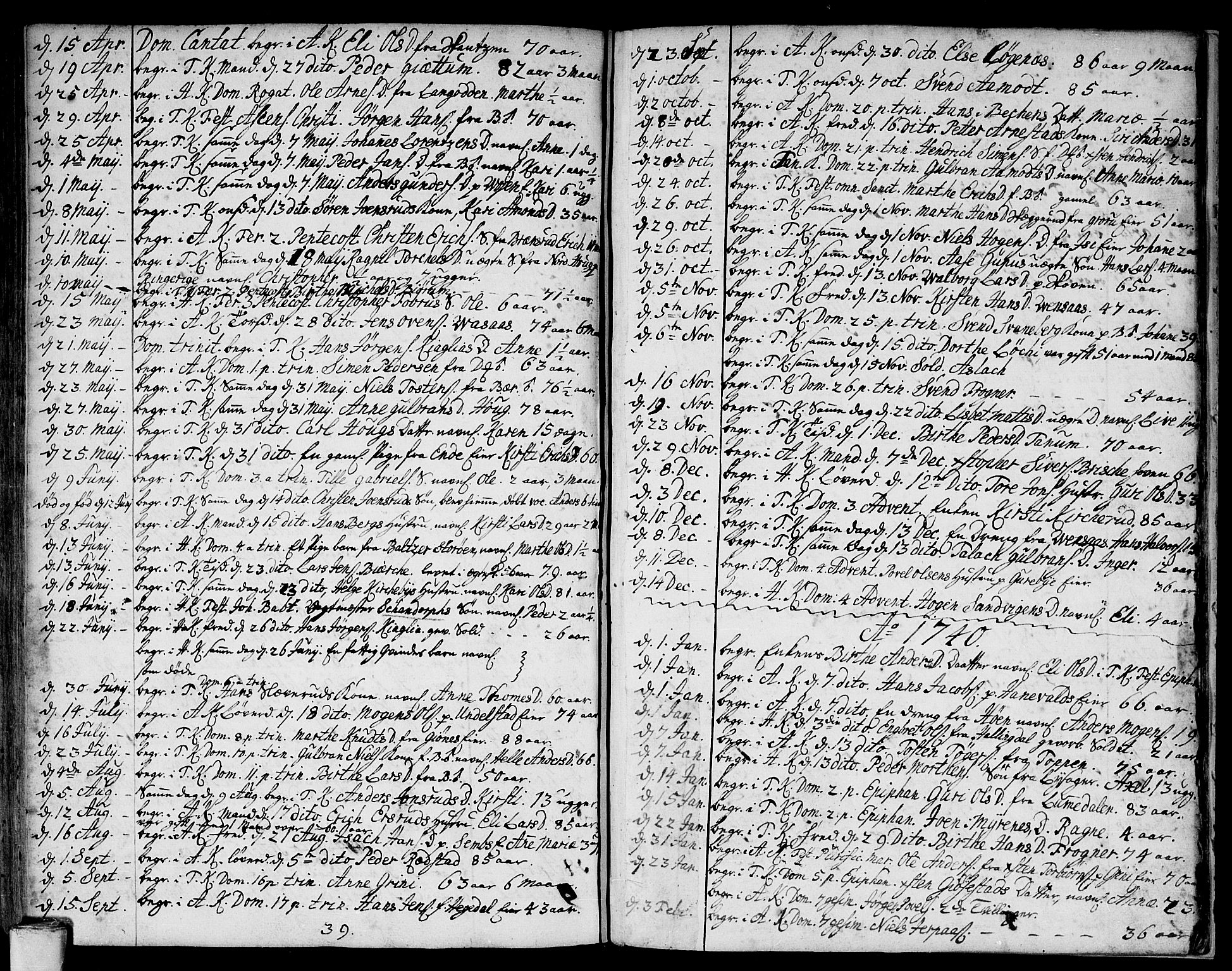 Asker prestekontor Kirkebøker, SAO/A-10256a/F/Fa/L0001: Parish register (official) no. I 1, 1726-1744, p. 104