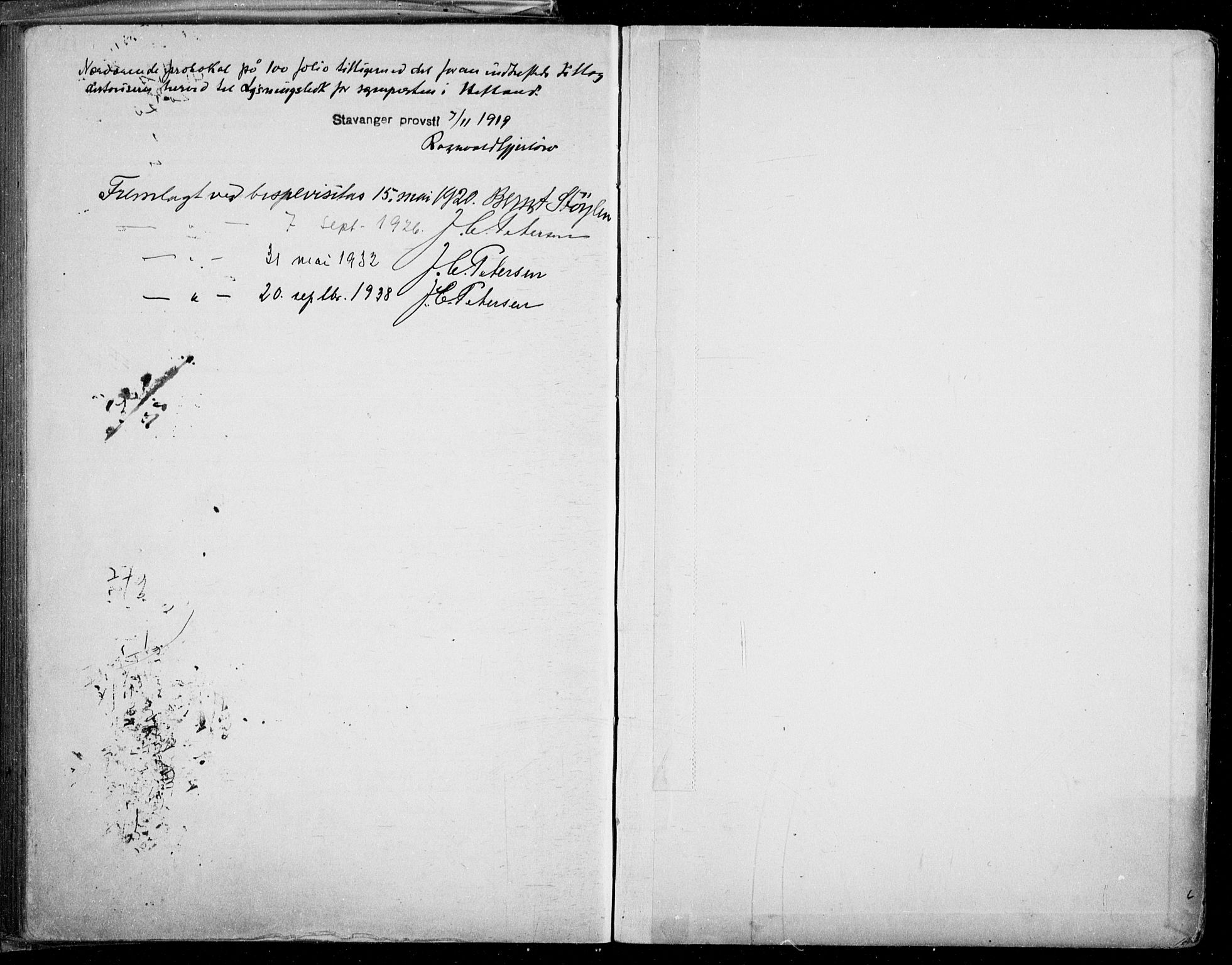 Hetland sokneprestkontor, AV/SAST-A-101826/70/705BA/L0006: Banns register no. 705.BA.6, 1919-1939