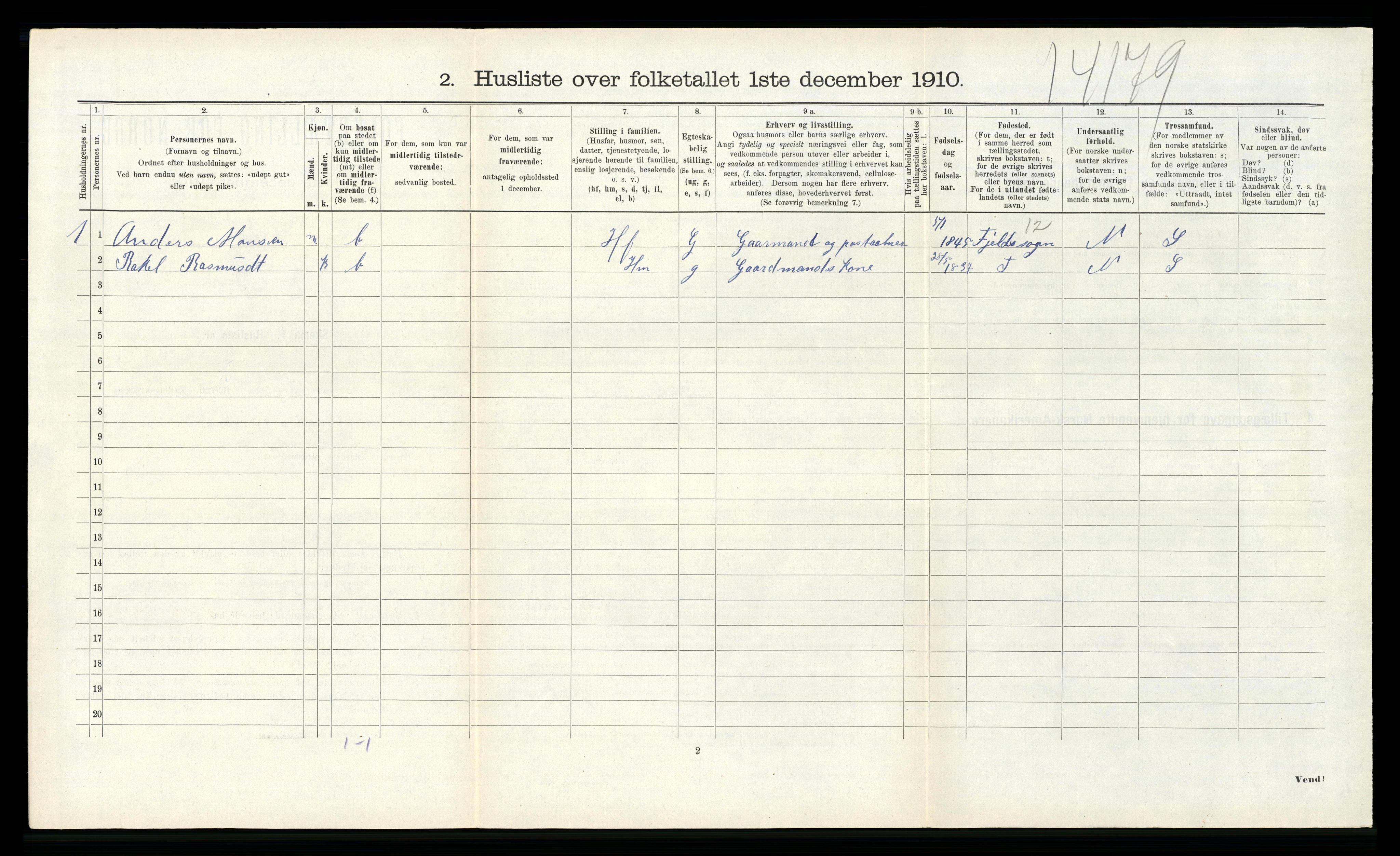 RA, 1910 census for Askøy, 1910, p. 1169