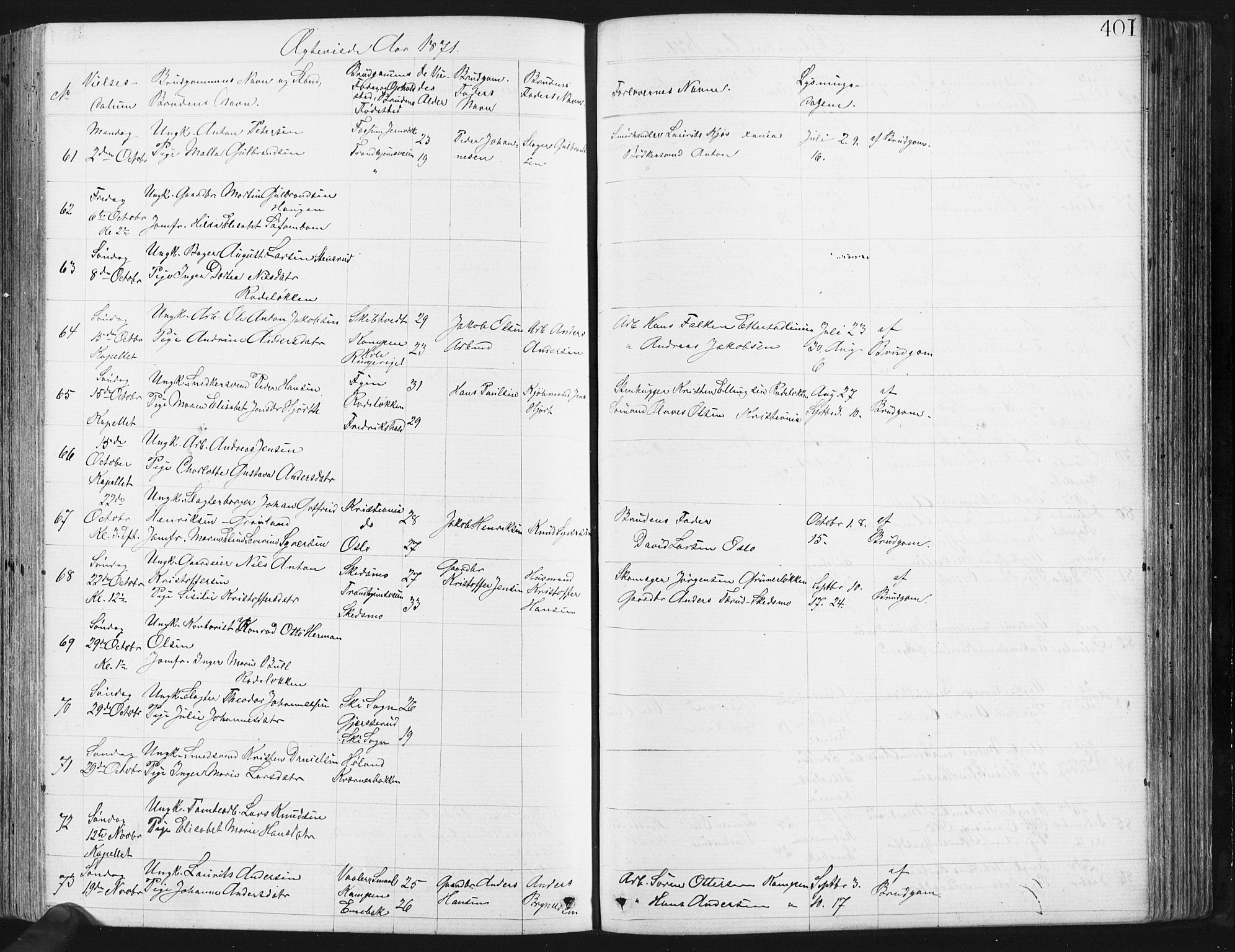 Østre Aker prestekontor Kirkebøker, AV/SAO-A-10840/G/Ga/L0003: Parish register (copy) no. I 3, 1868-1913, p. 401