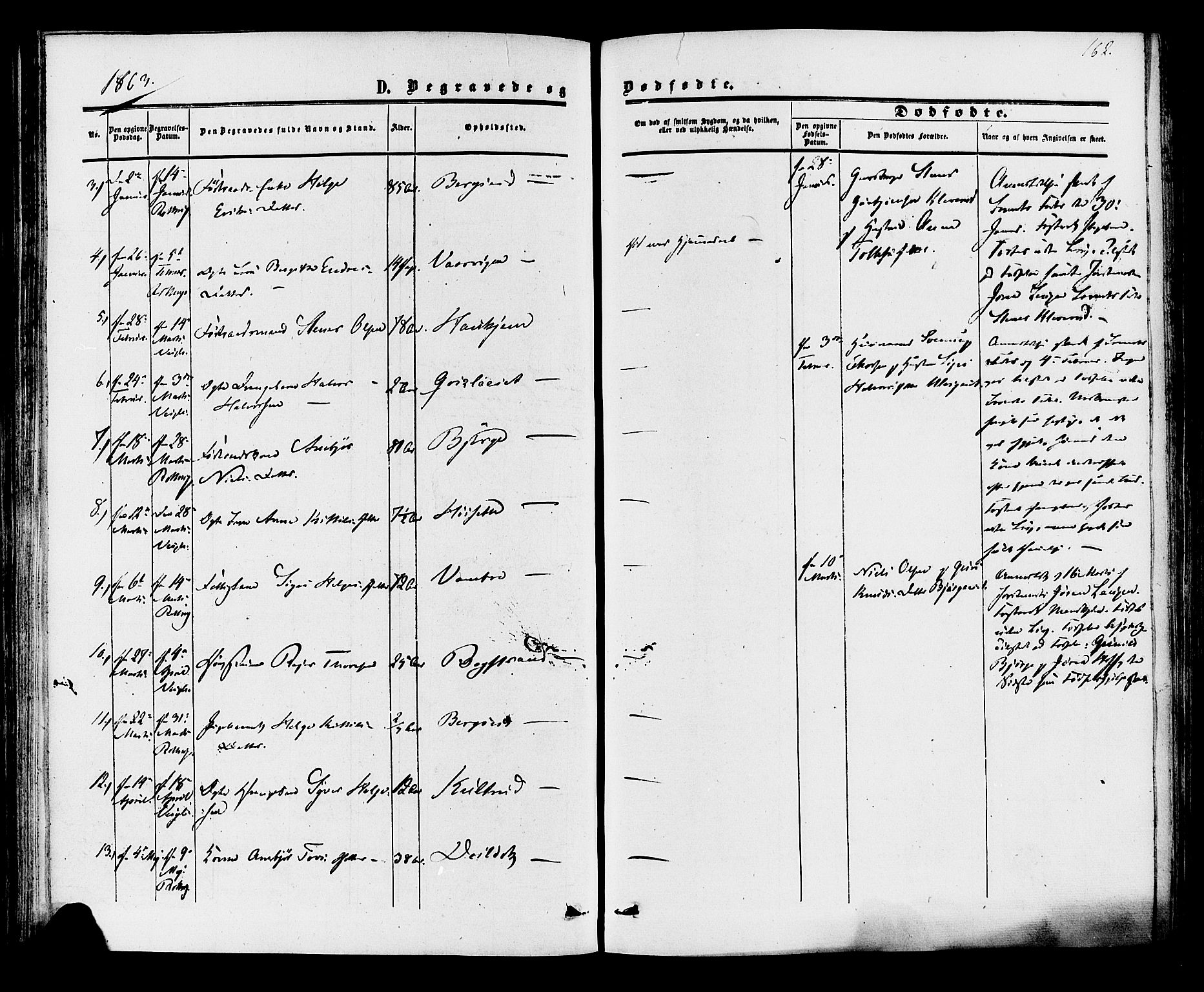 Rollag kirkebøker, AV/SAKO-A-240/F/Fa/L0009: Parish register (official) no. I 9, 1860-1874, p. 162