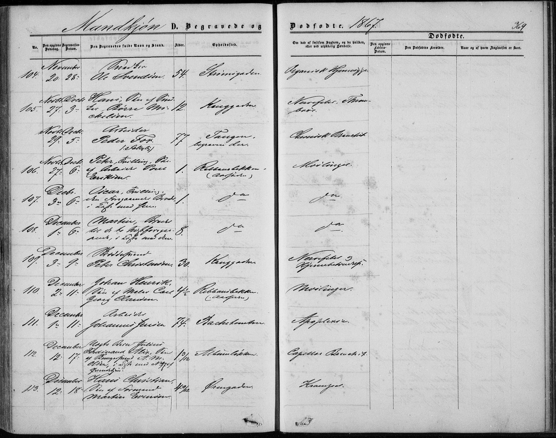 Bragernes kirkebøker, AV/SAKO-A-6/F/Fb/L0003: Parish register (official) no. II 3, 1860-1868, p. 369