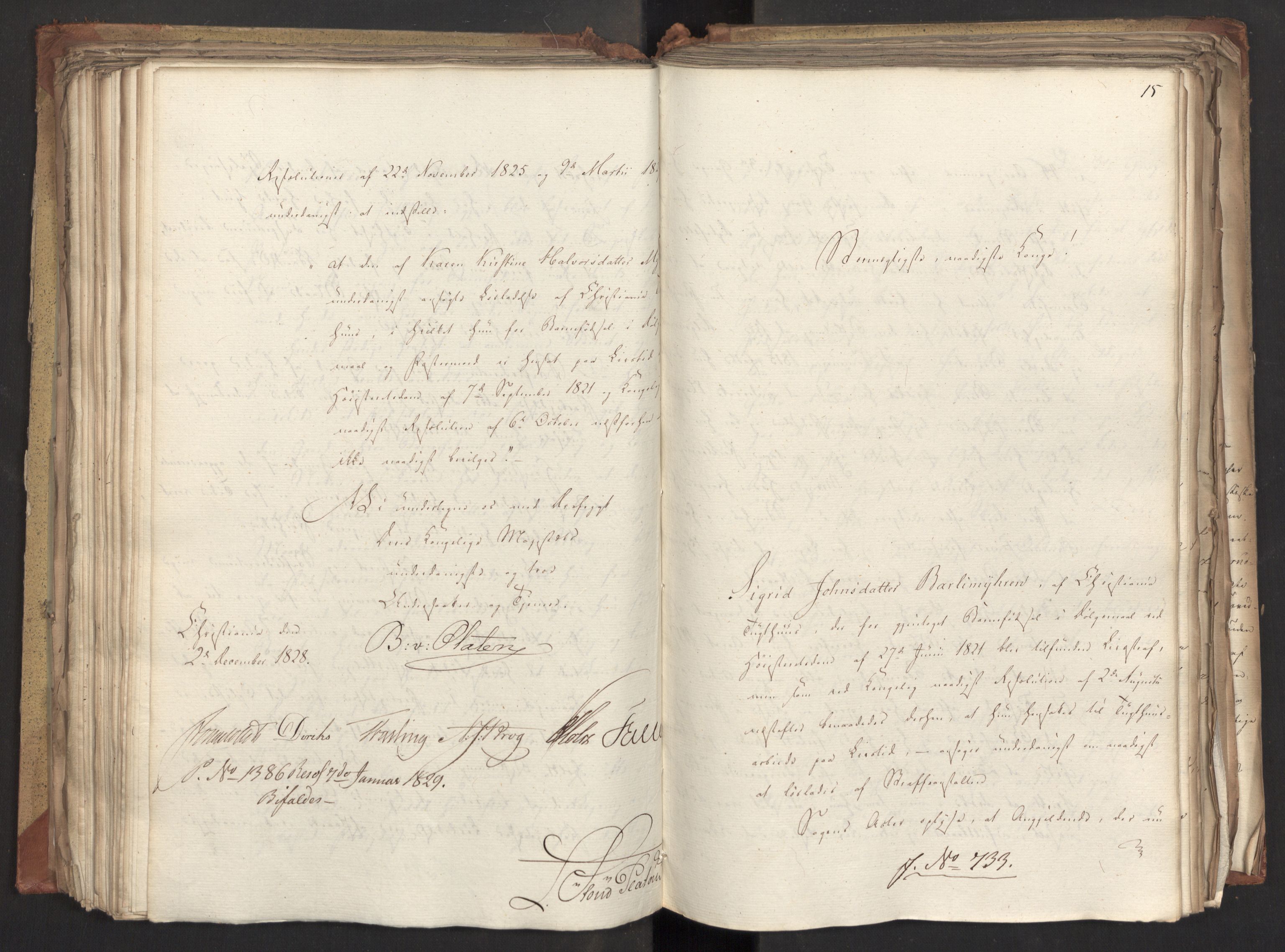 Statsrådsavdelingen i Stockholm, AV/RA-S-1003/D/Da/L0057: Regjeringsinnstillinger nr. 651-807, 1828, p. 235