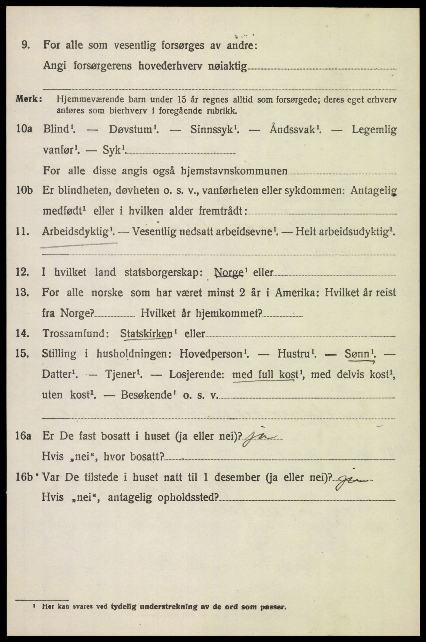 SAH, 1920 census for Jevnaker, 1920, p. 3344