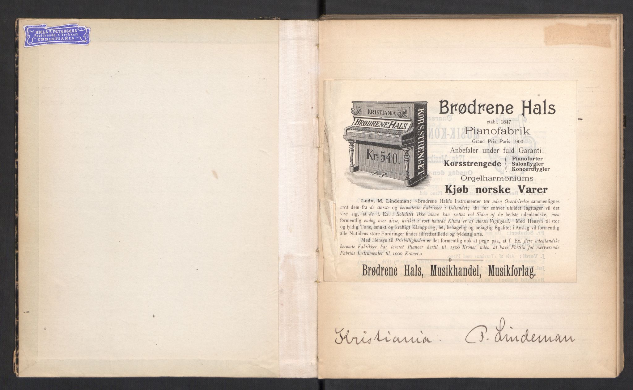 Musikkonservatoriet i Oslo, AV/RA-PA-1761/F/Fa/L0003/0006: Oversikt over lærere, elever, m.m. / Musikkonservatoriet - Skoleåret 1906 - 1907, 1906-1907