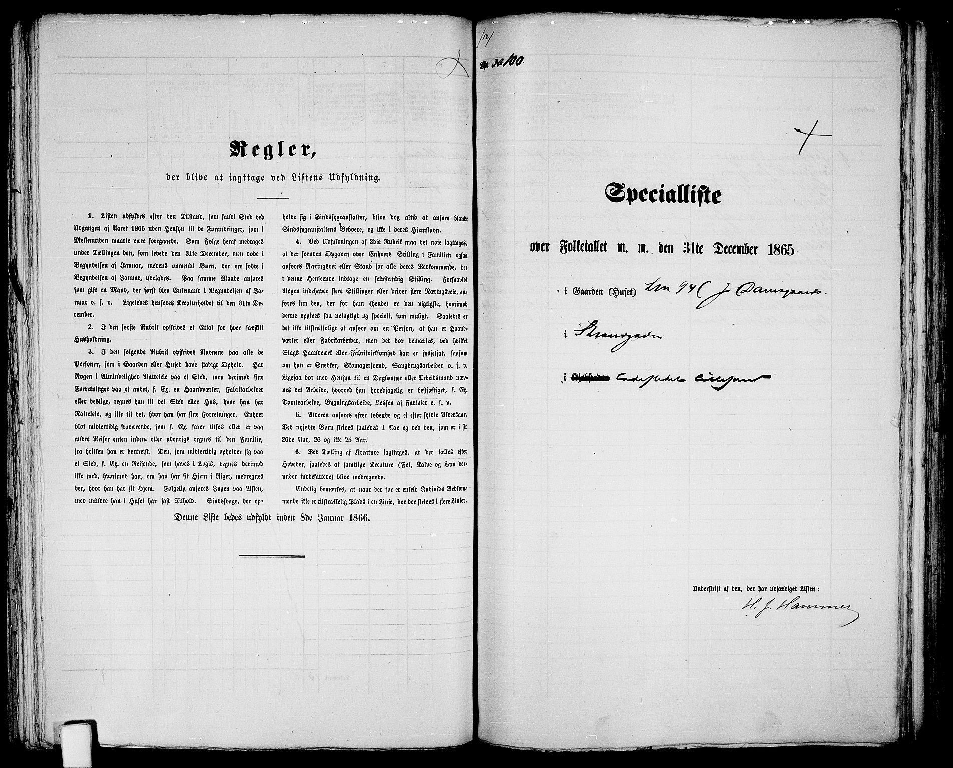 RA, 1865 census for Vestre Moland/Lillesand, 1865, p. 209