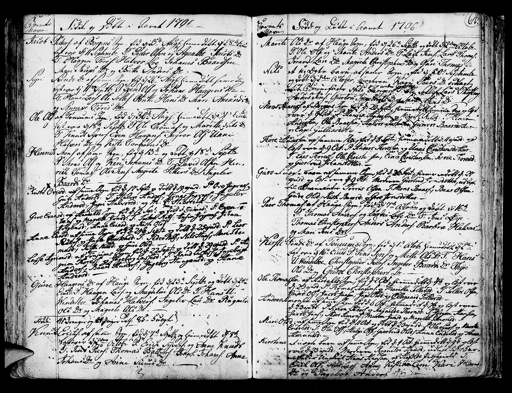 Lærdal sokneprestembete, AV/SAB-A-81201: Parish register (official) no. A 3, 1783-1804, p. 64