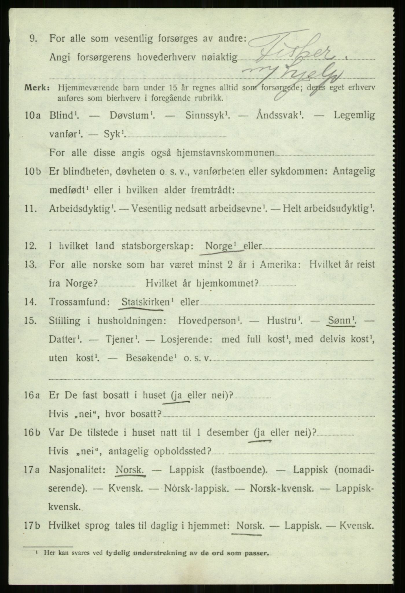 SATØ, 1920 census for Helgøy, 1920, p. 1653