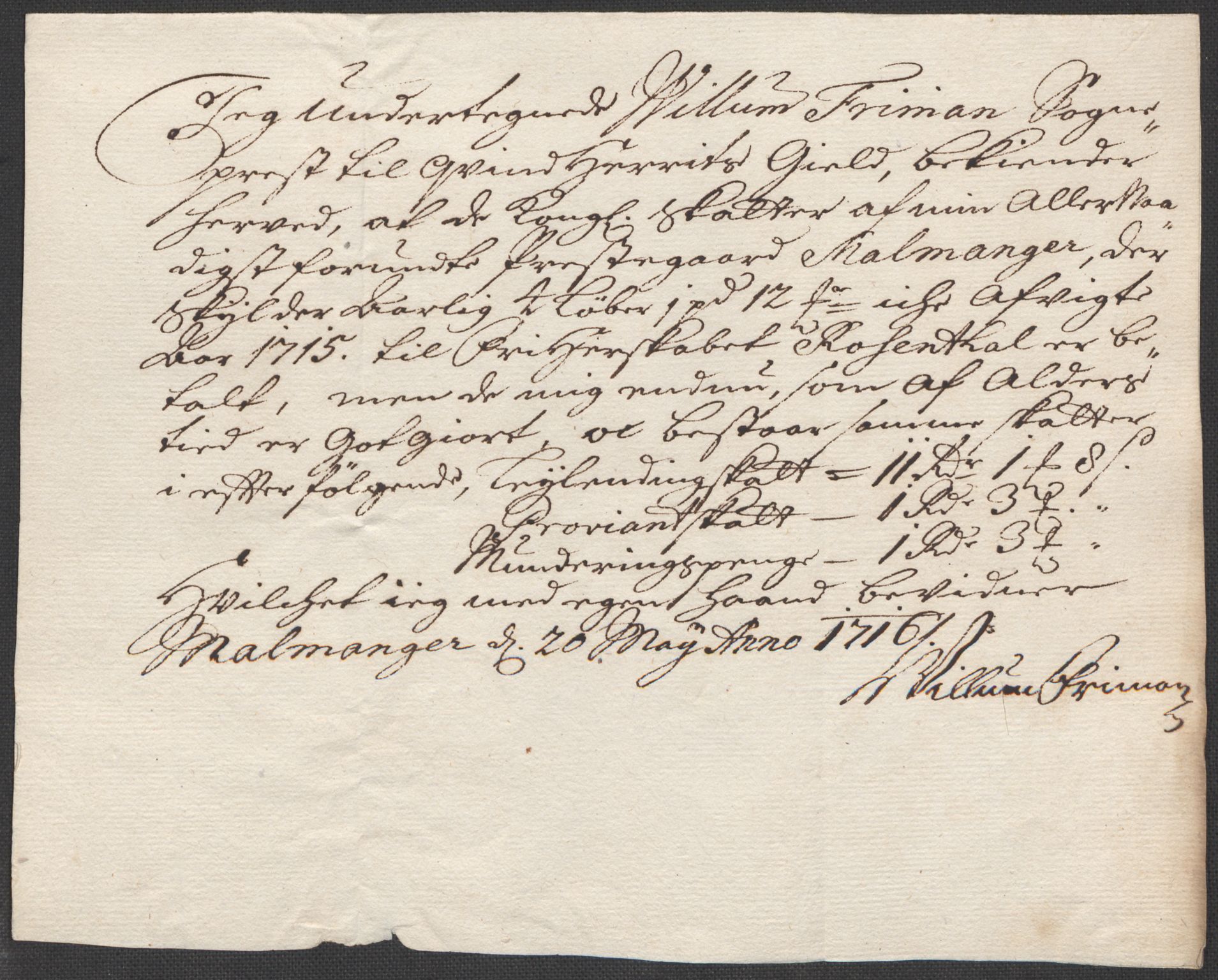Rentekammeret inntil 1814, Reviderte regnskaper, Fogderegnskap, AV/RA-EA-4092/R49/L3139: Fogderegnskap Rosendal Baroni, 1715-1717, p. 51