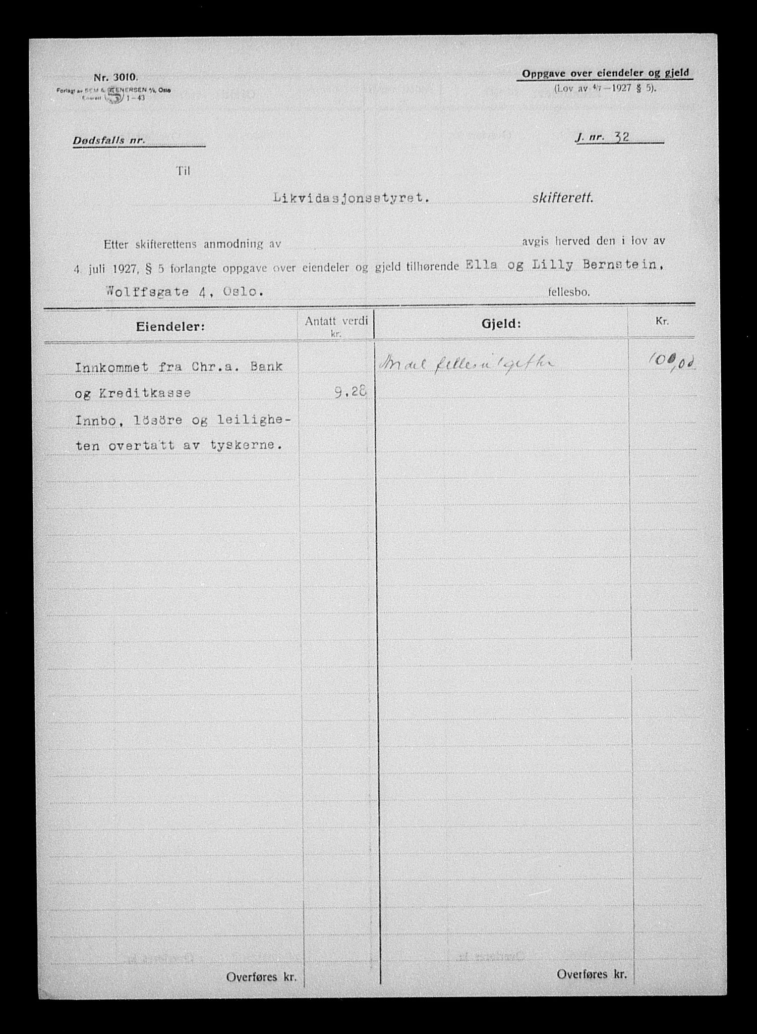 Justisdepartementet, Tilbakeføringskontoret for inndratte formuer, AV/RA-S-1564/H/Hc/Hcc/L0922: --, 1945-1947, p. 51