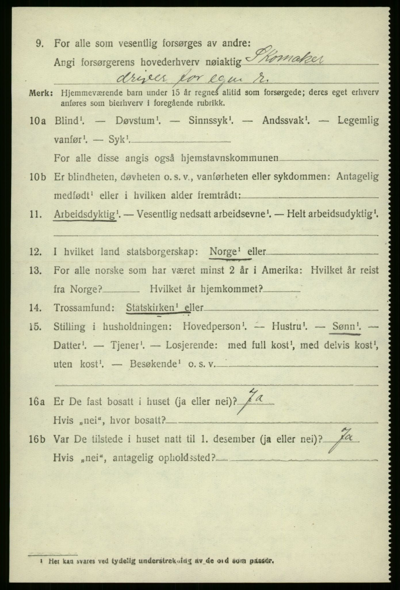 SAB, 1920 census for Eid, 1920, p. 1423