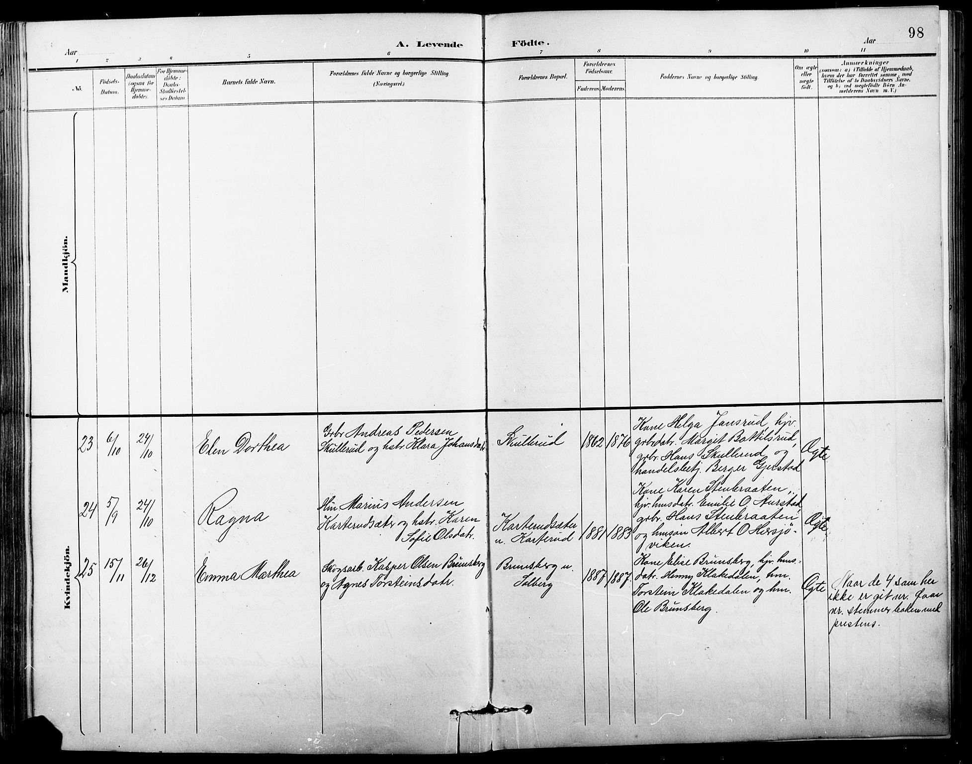 Vinger prestekontor, AV/SAH-PREST-024/H/Ha/Hab/L0004: Parish register (copy) no. 4, 1895-1920, p. 98