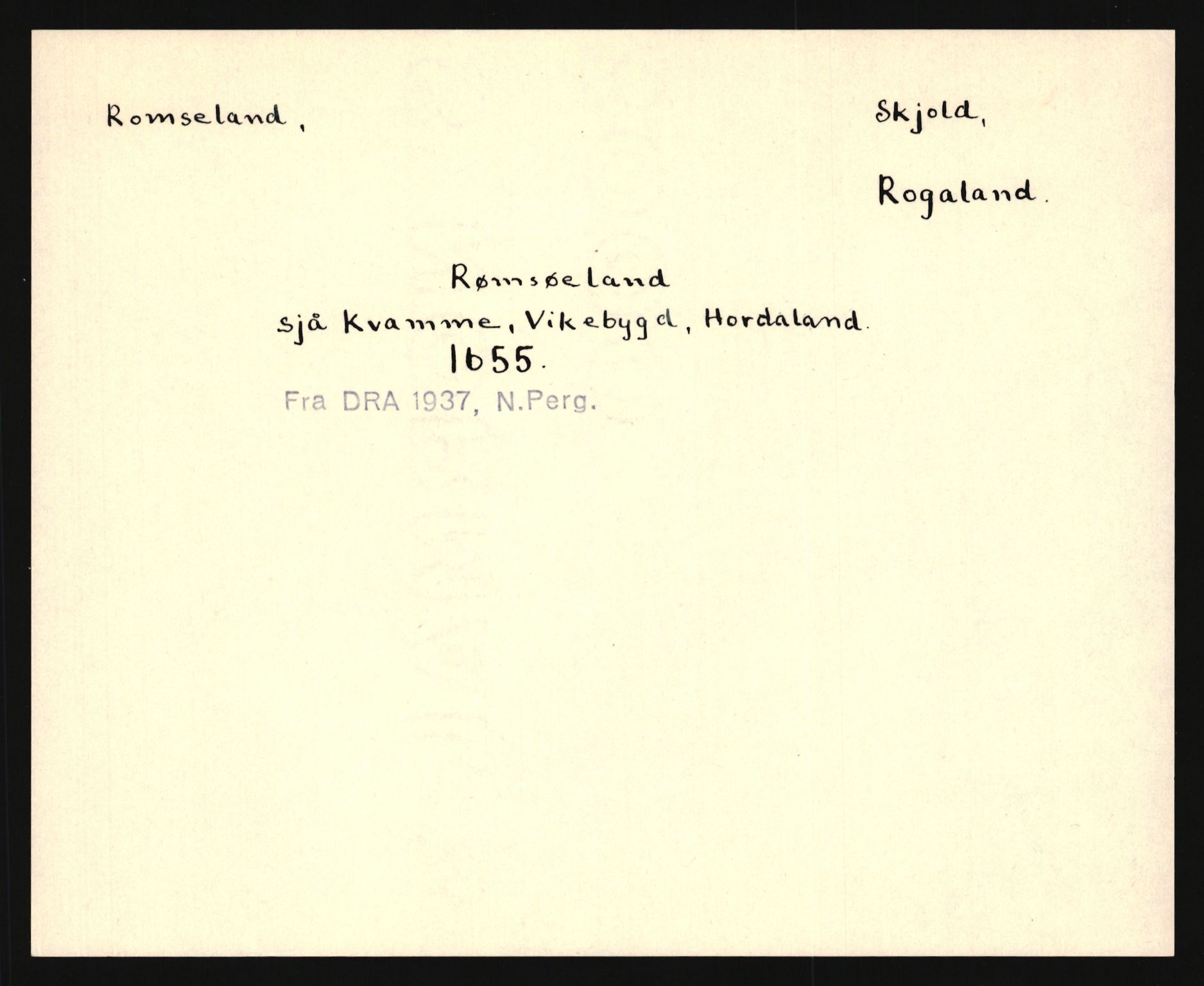 Riksarkivets diplomsamling, AV/RA-EA-5965/F35/F35e/L0027: Registreringssedler Rogaland, 1400-1700, p. 513