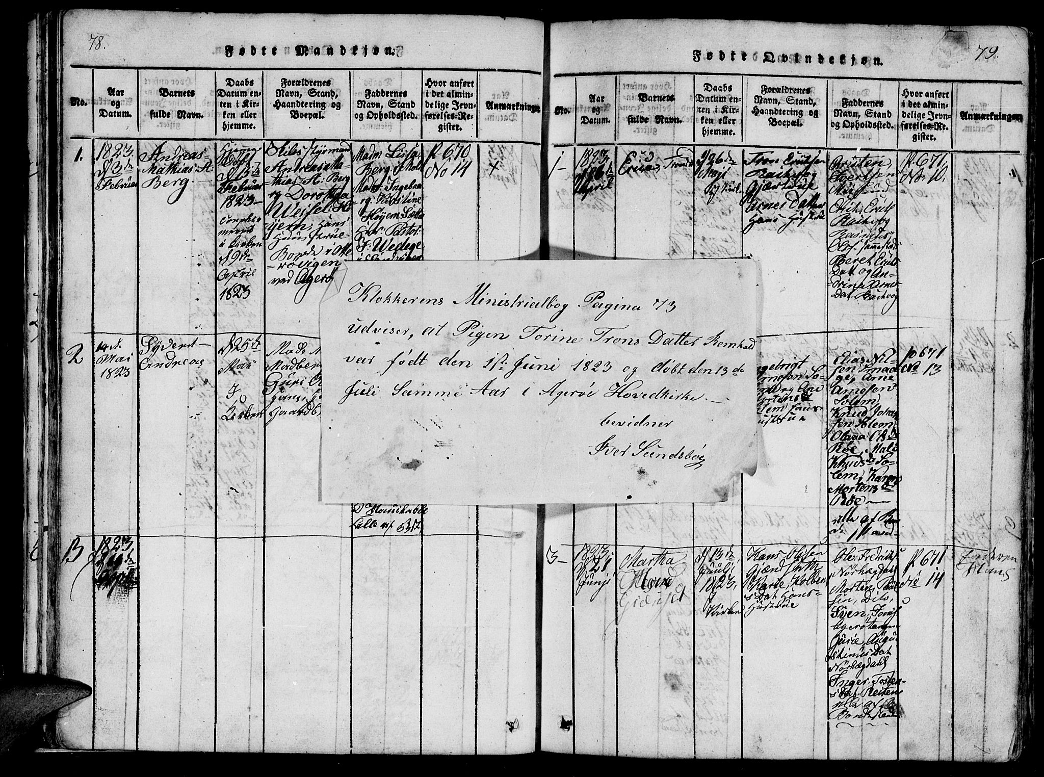 Ministerialprotokoller, klokkerbøker og fødselsregistre - Møre og Romsdal, AV/SAT-A-1454/560/L0718: Parish register (official) no. 560A02, 1817-1844, p. 78-79