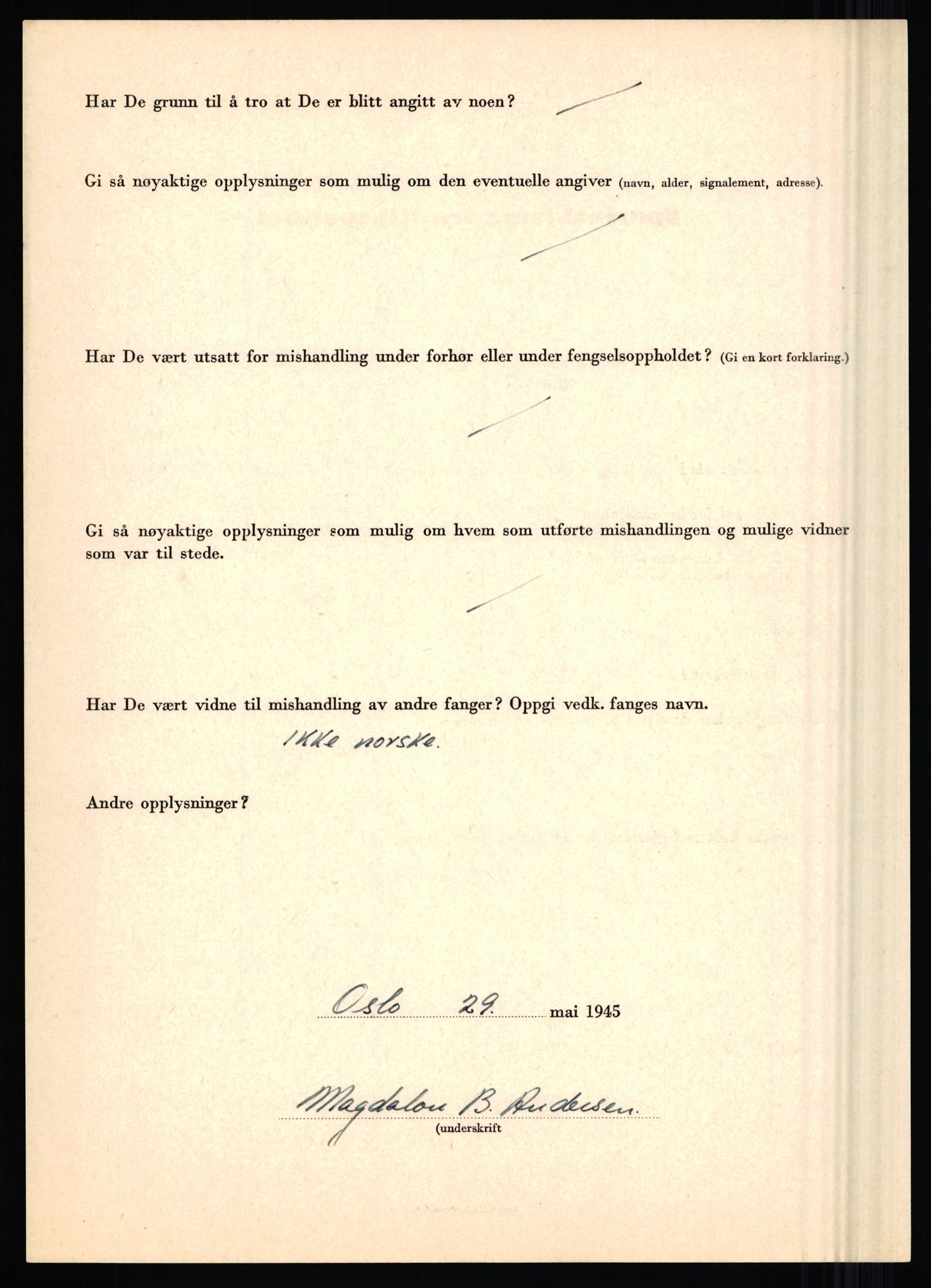 Rikspolitisjefen, AV/RA-S-1560/L/L0001: Abelseth, Rudolf - Berentsen, Odd, 1940-1945, p. 490