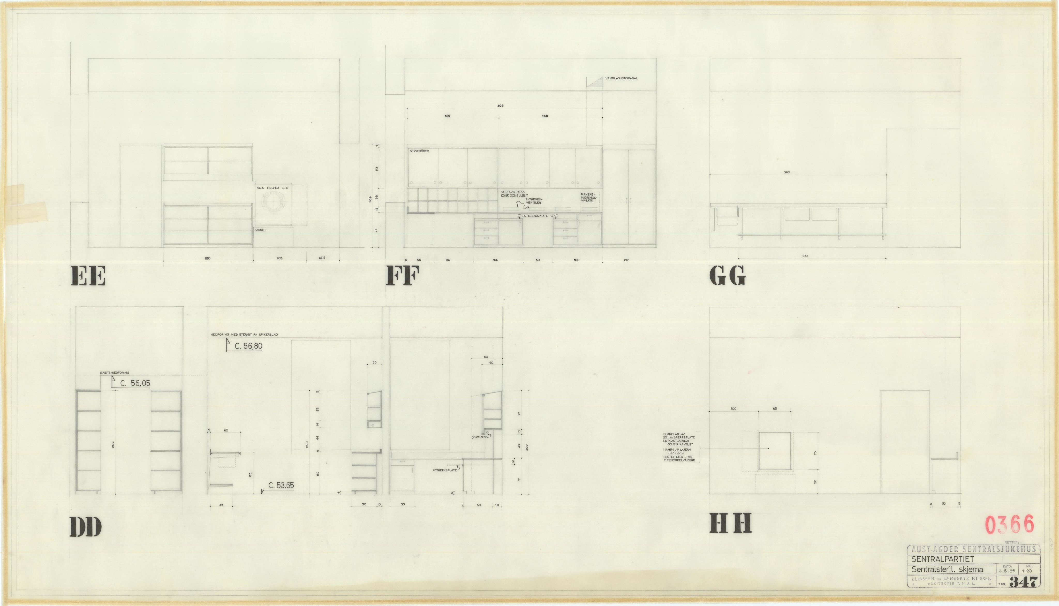 Eliassen og Lambertz-Nilssen Arkitekter, AAKS/PA-2983/T/T01/L0006: Tegningskogger 0366, 1960-1966, p. 31