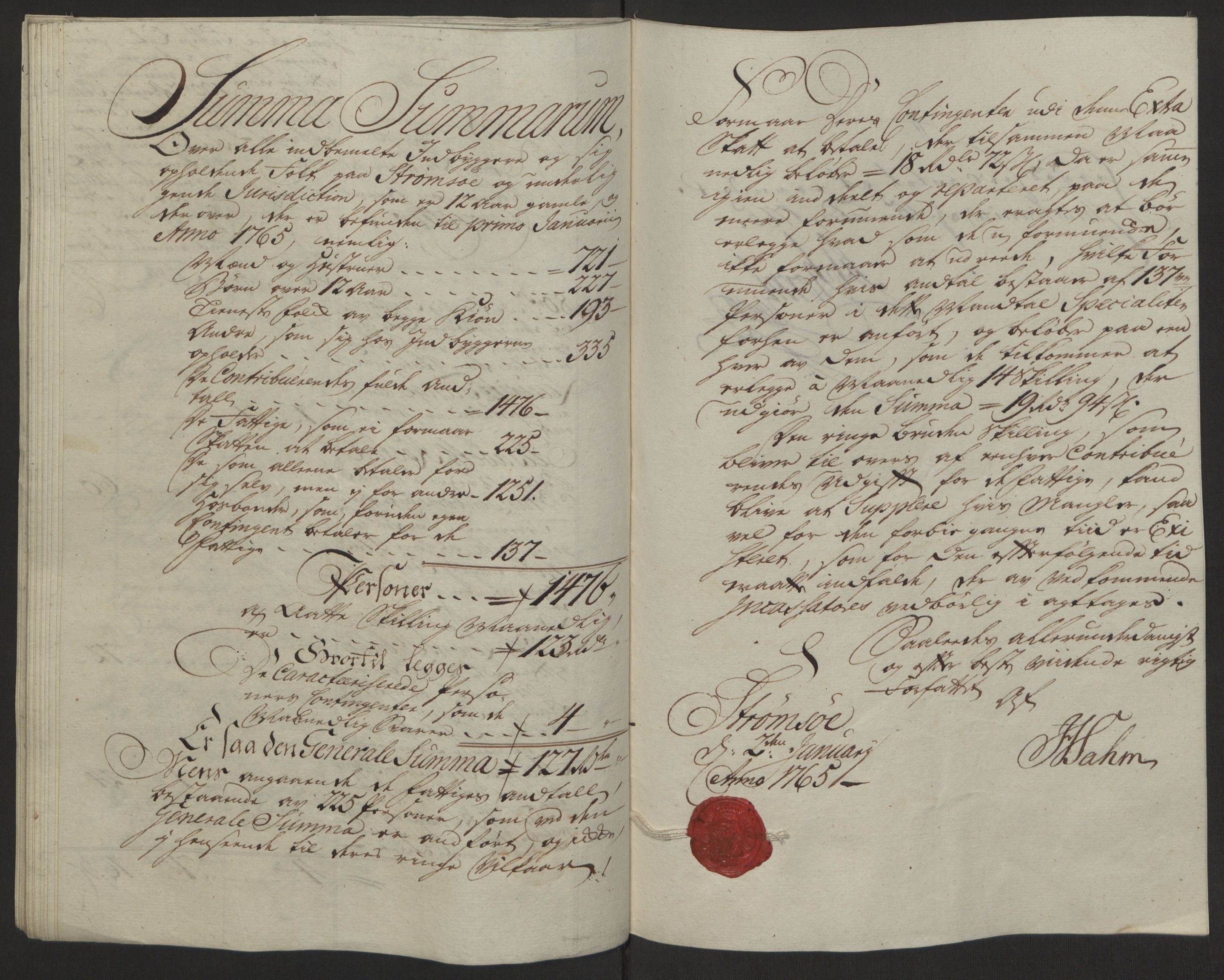 Rentekammeret inntil 1814, Reviderte regnskaper, Byregnskaper, AV/RA-EA-4066/R/Rg/L0144/0001: [G4] Kontribusjonsregnskap / Ekstraskatt, 1762-1767, p. 362