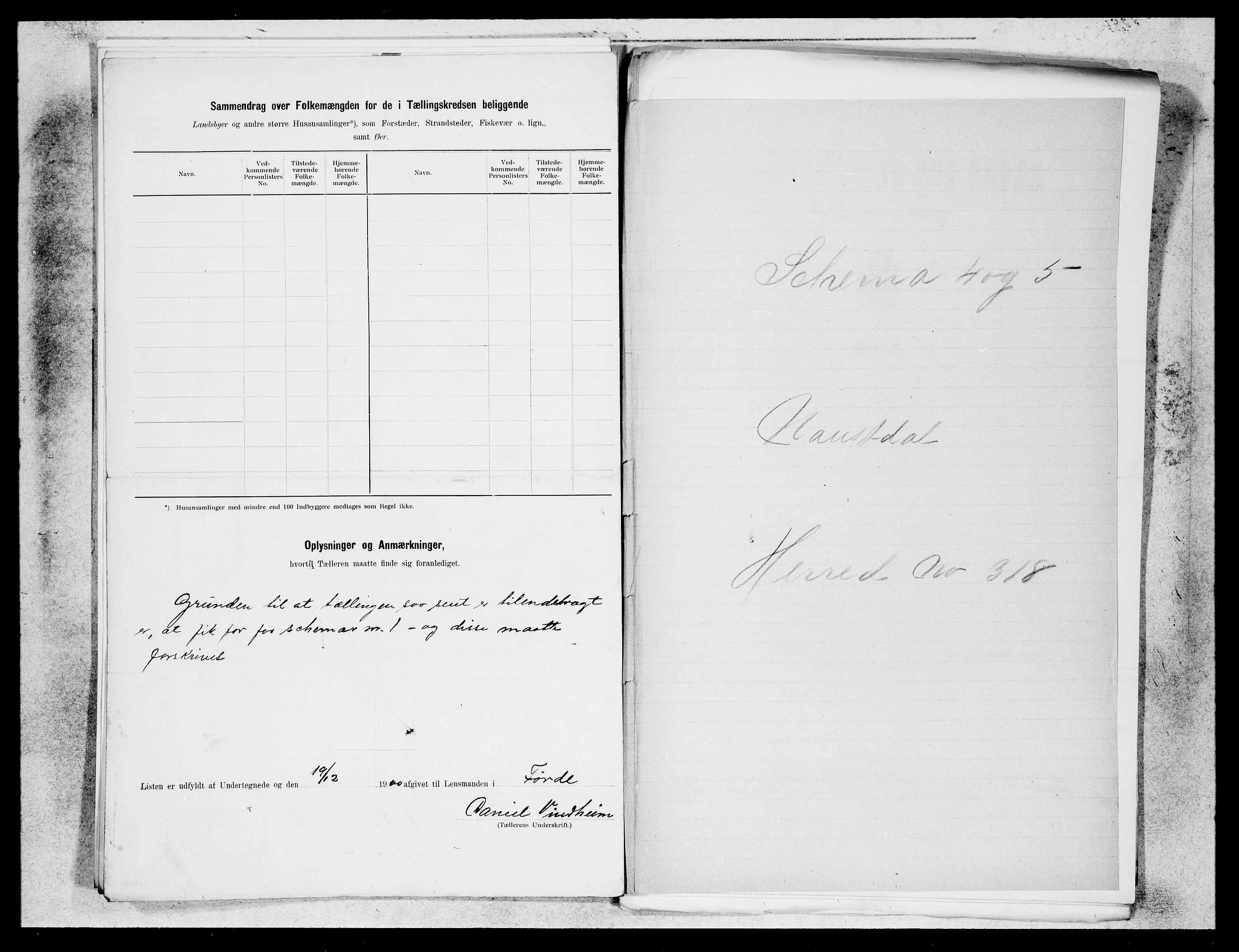 SAB, 1900 census for Førde, 1900, p. 21