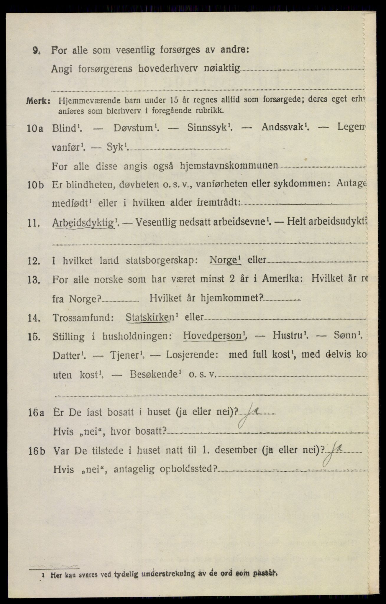 SAST, 1920 census for Klepp, 1920, p. 8243