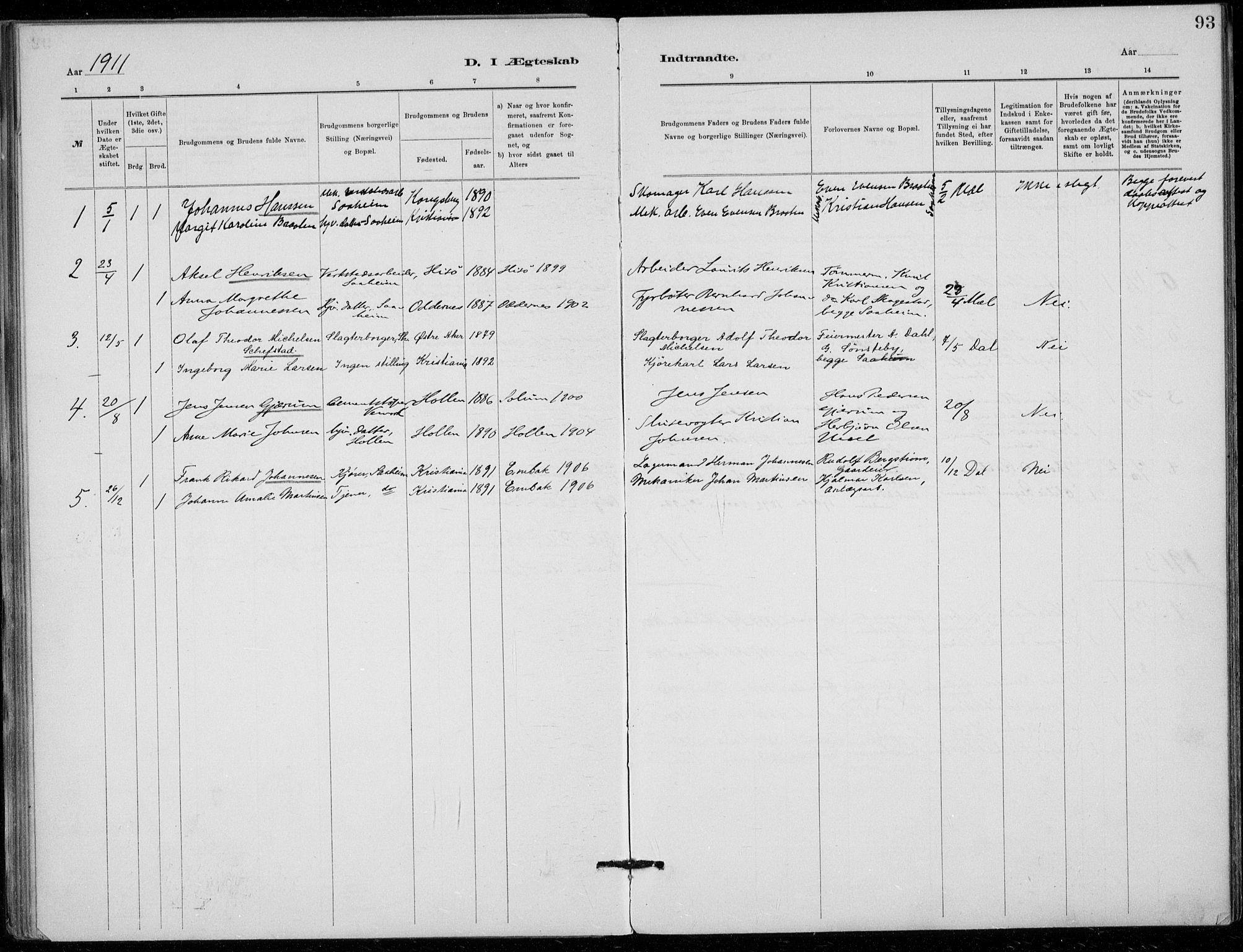 Tinn kirkebøker, SAKO/A-308/F/Fb/L0002: Parish register (official) no. II 2, 1878-1917, p. 93