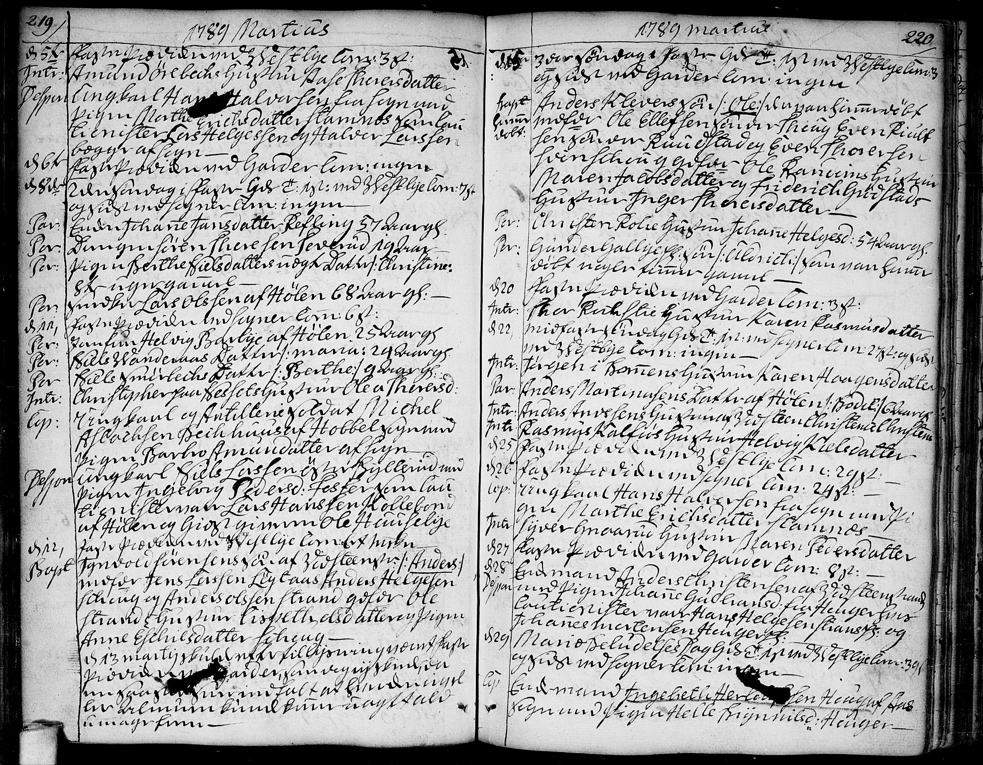 Vestby prestekontor Kirkebøker, AV/SAO-A-10893/F/Fa/L0003: Parish register (official) no. I 3, 1779-1796, p. 219-220