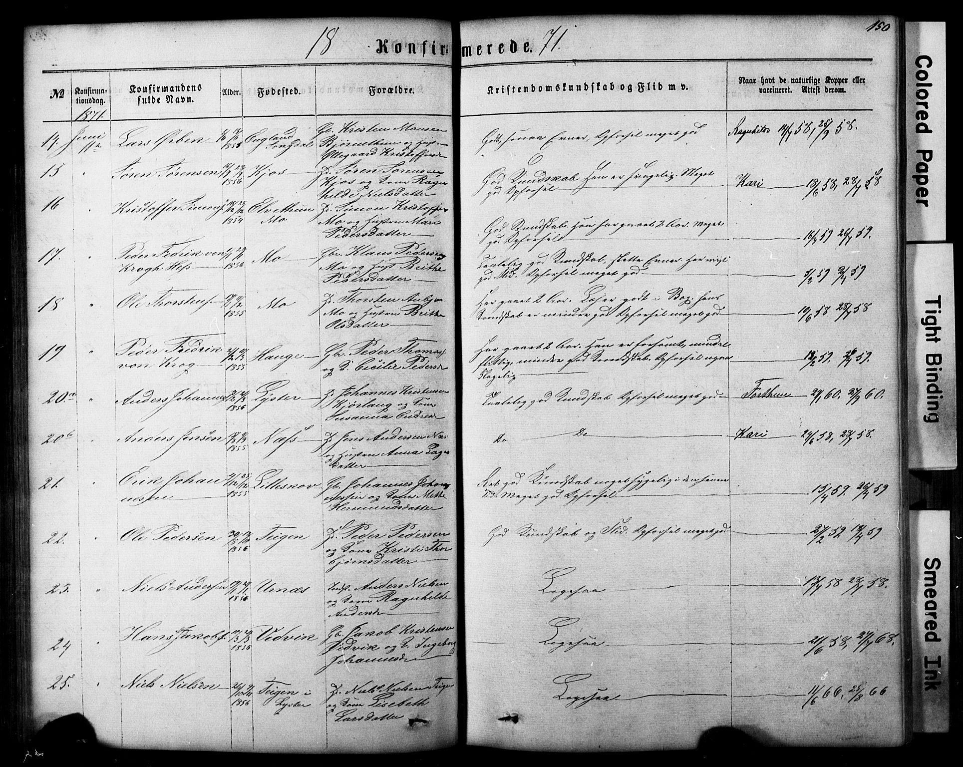 Hafslo sokneprestembete, AV/SAB-A-80301/H/Hab/Haba/L0001: Parish register (copy) no. A 1, 1866-1908, p. 150