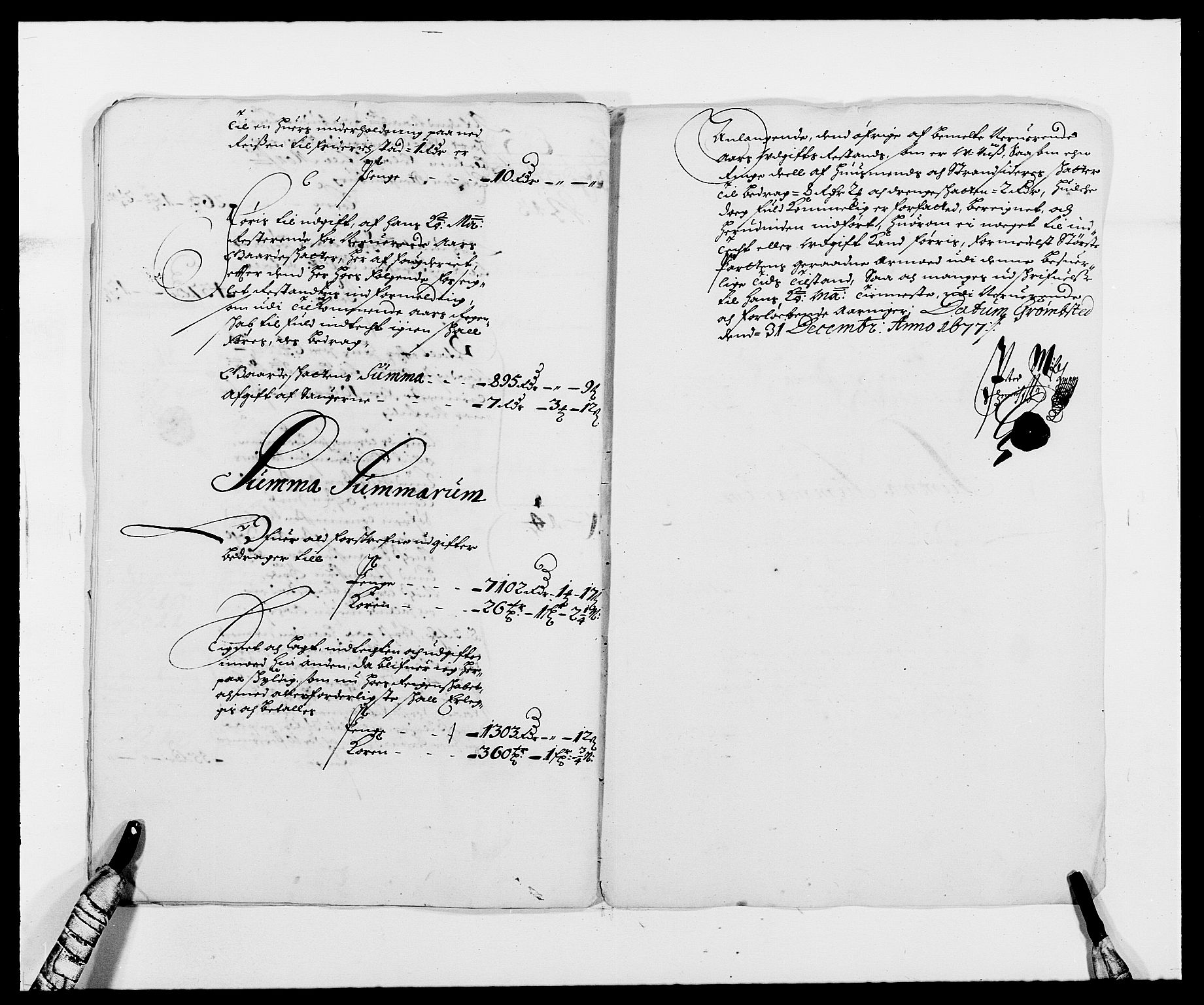 Rentekammeret inntil 1814, Reviderte regnskaper, Fogderegnskap, AV/RA-EA-4092/R39/L2302: Fogderegnskap Nedenes, 1677-1678, p. 9