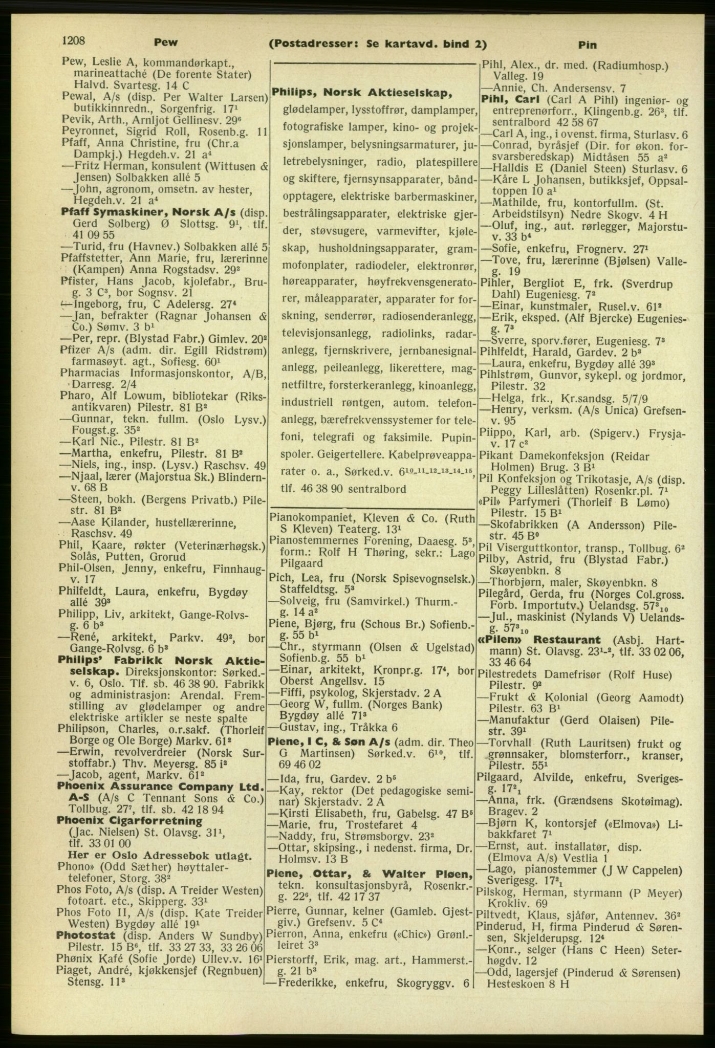 Kristiania/Oslo adressebok, PUBL/-, 1961-1962, p. 1208