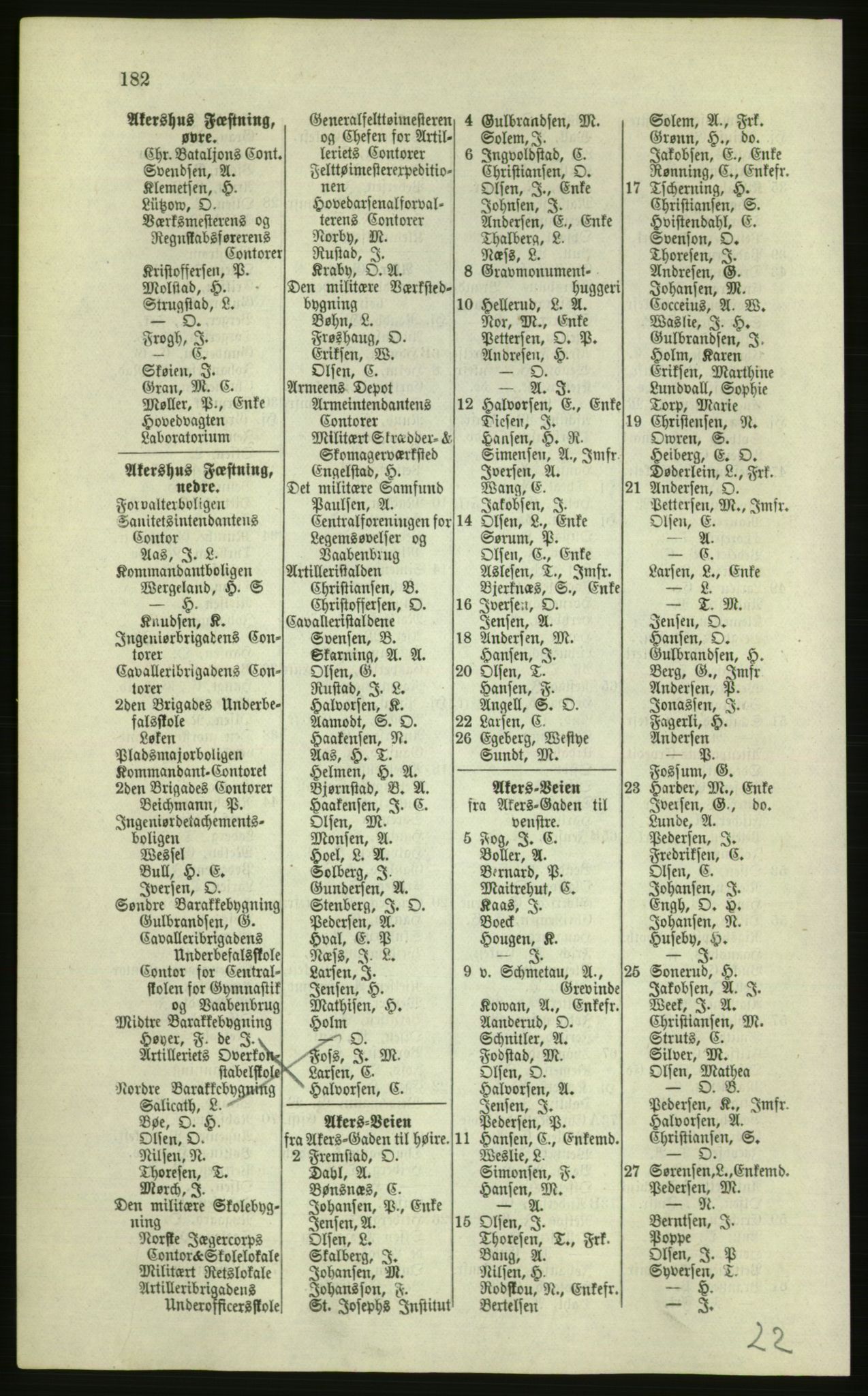 Kristiania/Oslo adressebok, PUBL/-, 1879, p. 182