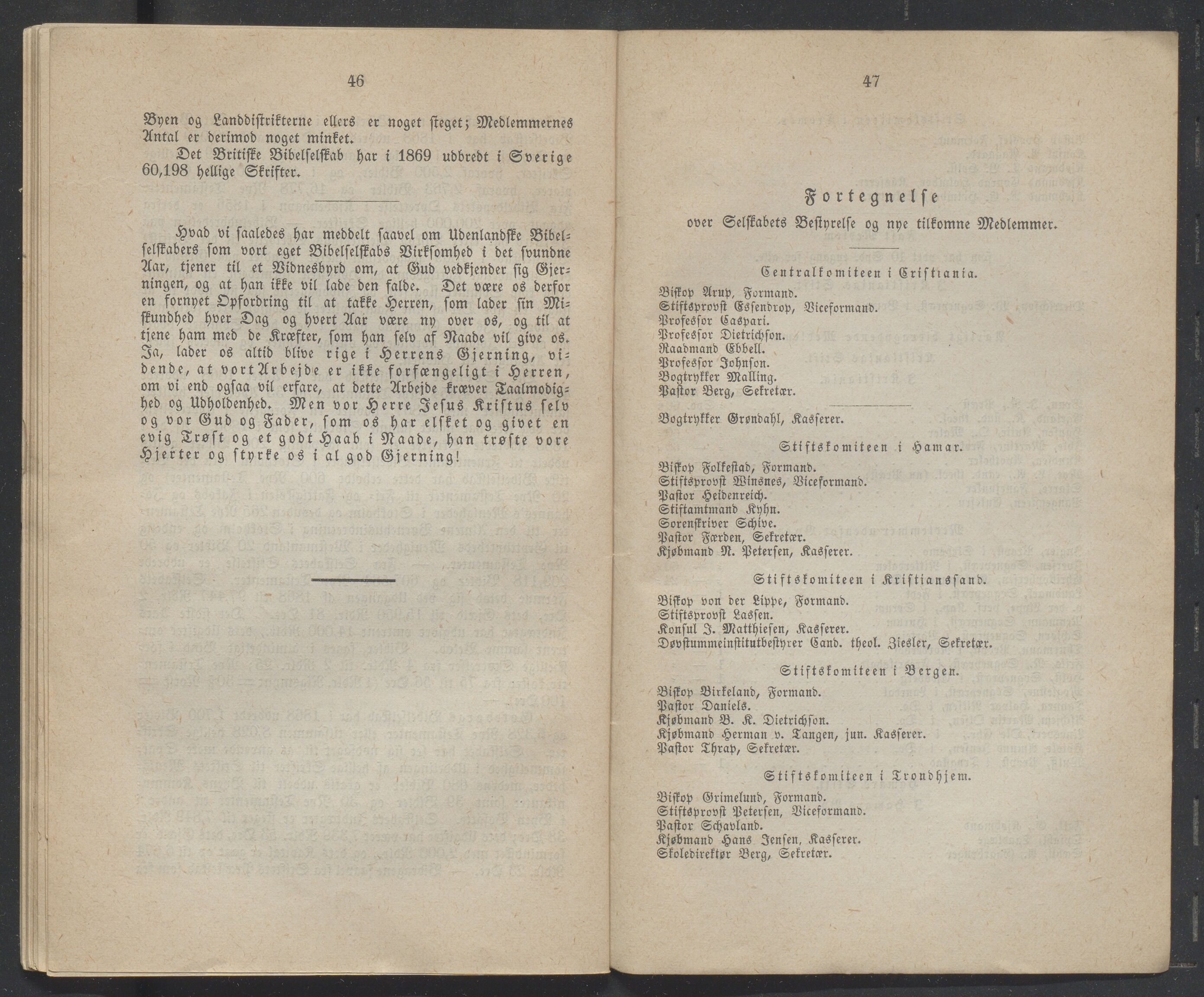 Det Norske Bibelselskap, VID/MDA-A-1528/X/L0002/0003/0001: Årsberetninger / Årsberetning 54, 55 og 56, 1869, p. 46-47