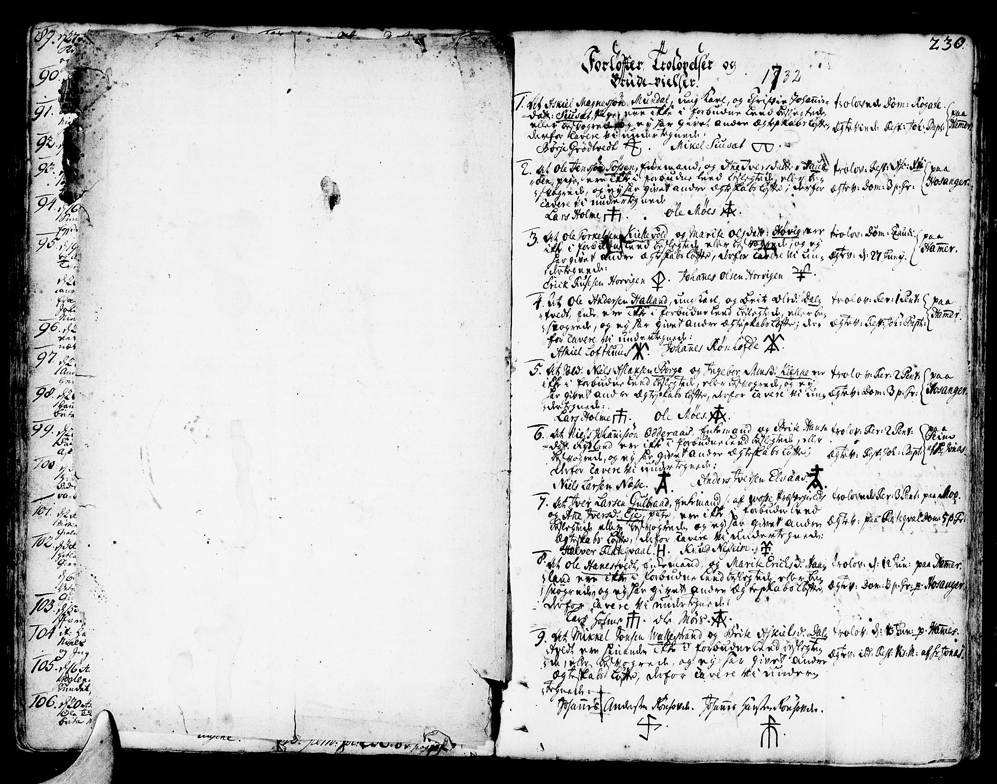 Hamre sokneprestembete, SAB/A-75501/H/Ha/Haa/Haaa/L0005: Parish register (official) no. A 5, 1732-1750, p. 230