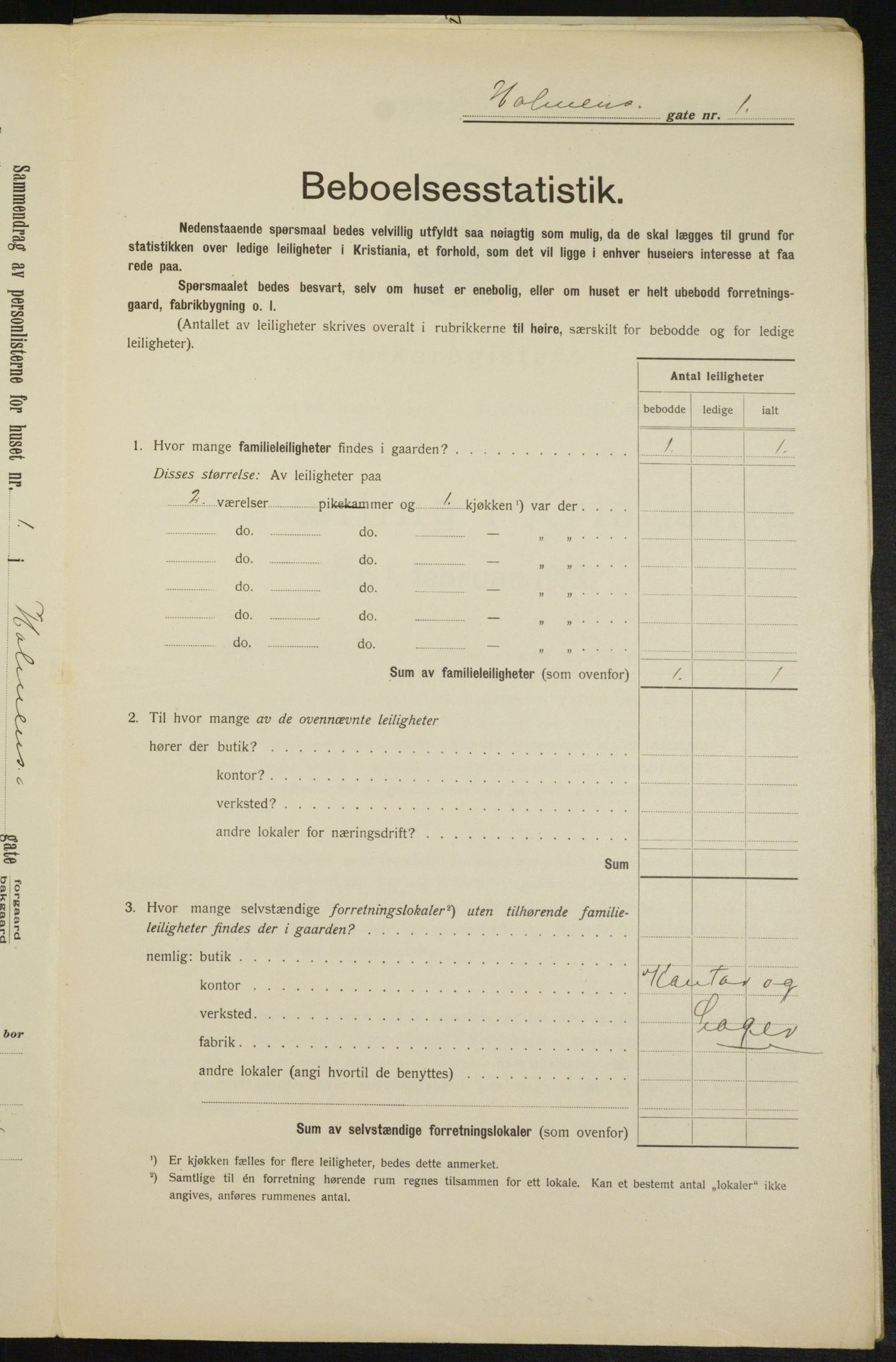 OBA, Municipal Census 1913 for Kristiania, 1913, p. 40638