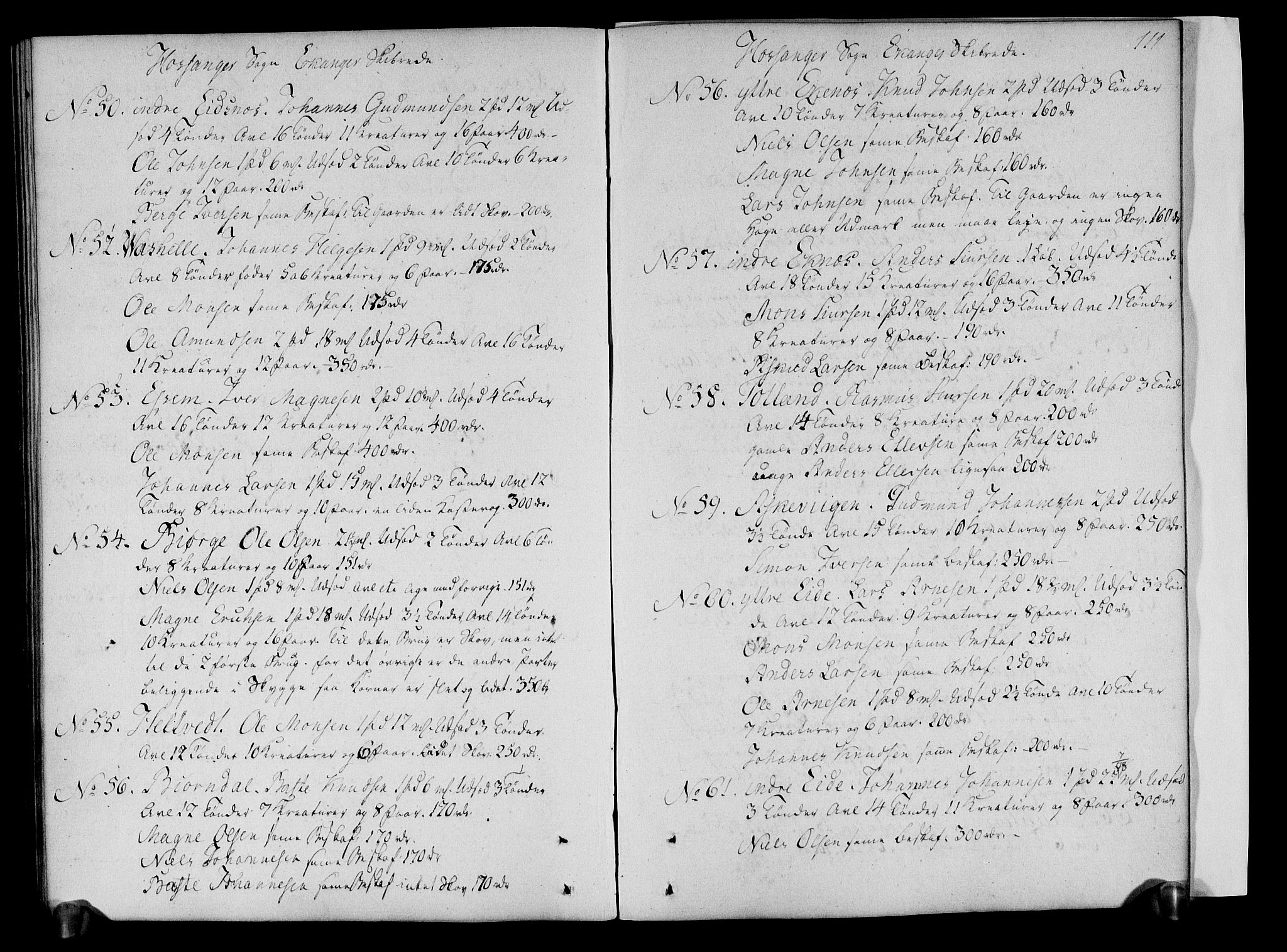 Rentekammeret inntil 1814, Realistisk ordnet avdeling, AV/RA-EA-4070/N/Ne/Nea/L0110: Nordhordland og Voss fogderi. Deliberasjonsprotokoll, 1803, p. 117