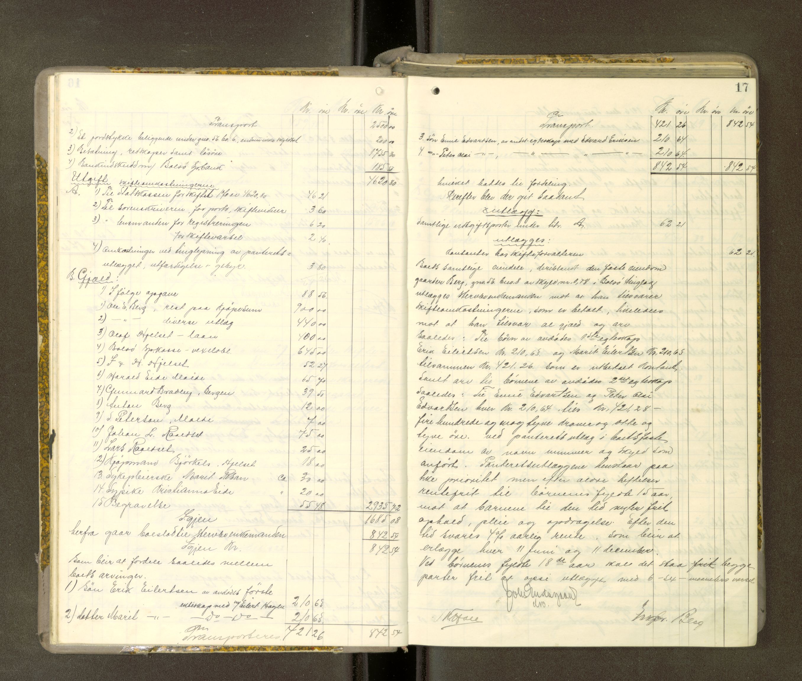 Romsdal sorenskriveri, AV/SAT-A-4149/1/3/3A/L0021: Skifteutlodnings Protokoll 7, 1916-1920, p. 16b-17a