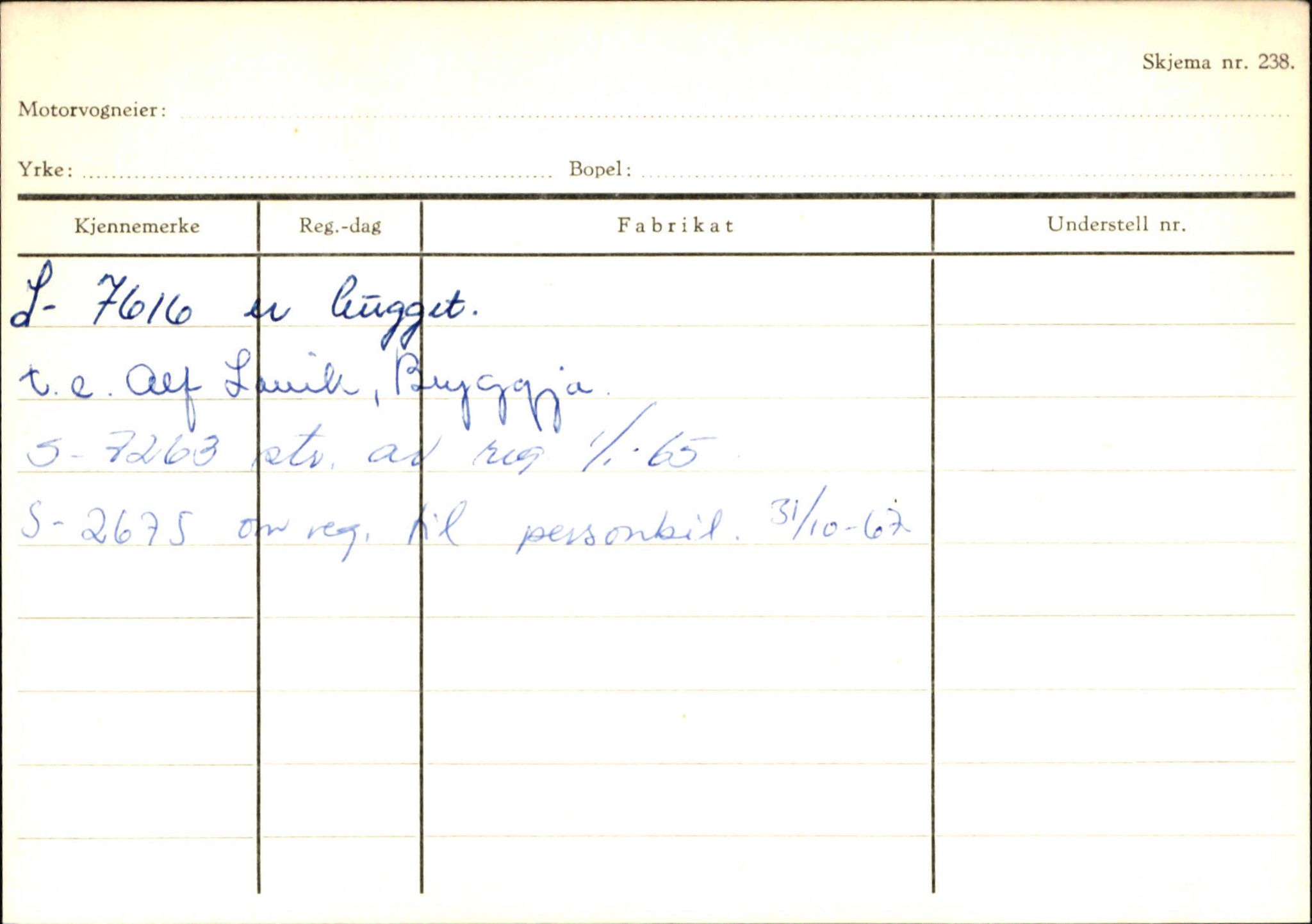 Statens vegvesen, Sogn og Fjordane vegkontor, SAB/A-5301/4/F/L0144: Registerkort Vågsøy A-R, 1945-1975, p. 1030