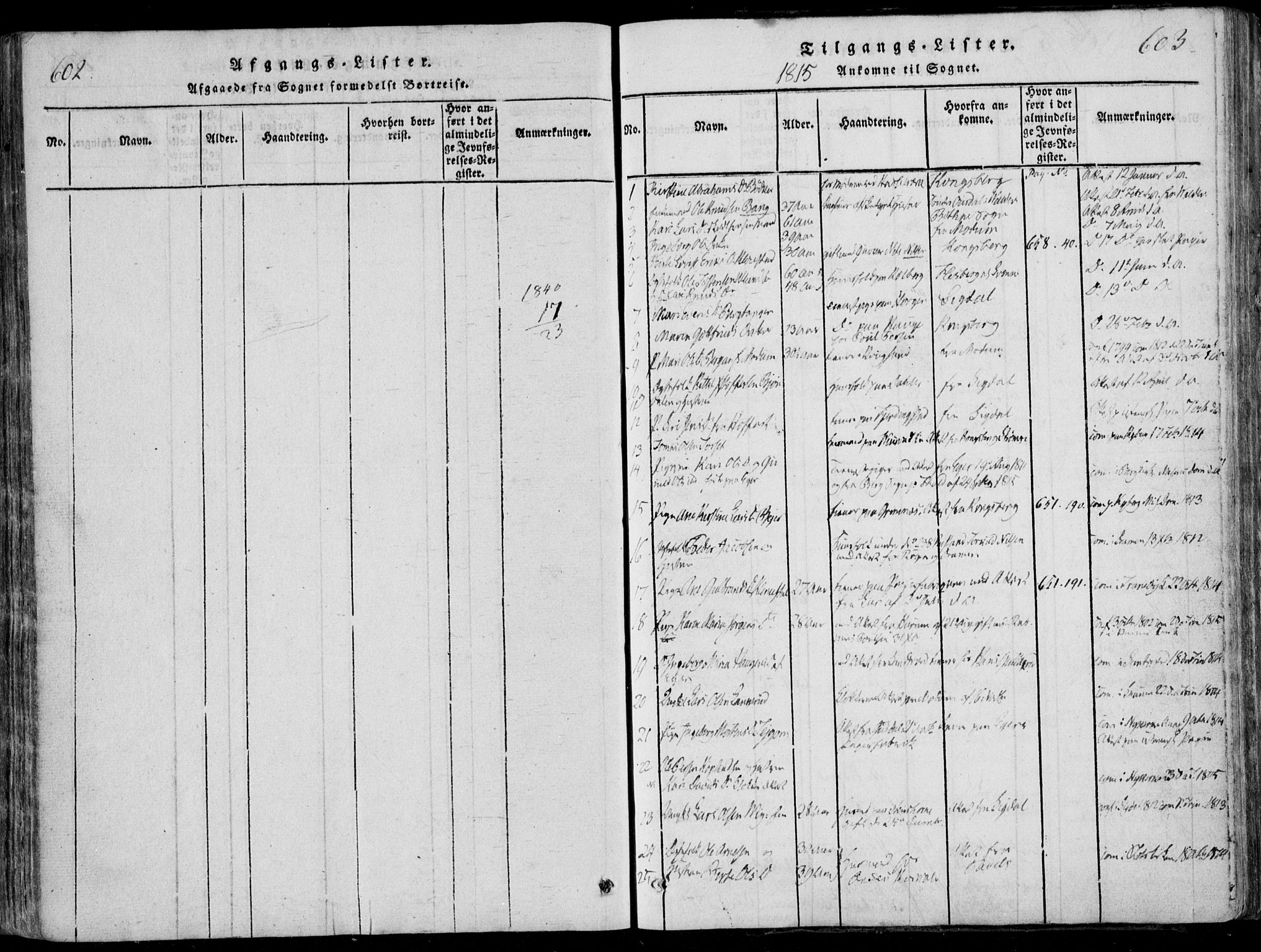 Eiker kirkebøker, SAKO/A-4/F/Fa/L0011: Parish register (official) no. I 11, 1814-1827, p. 602-603
