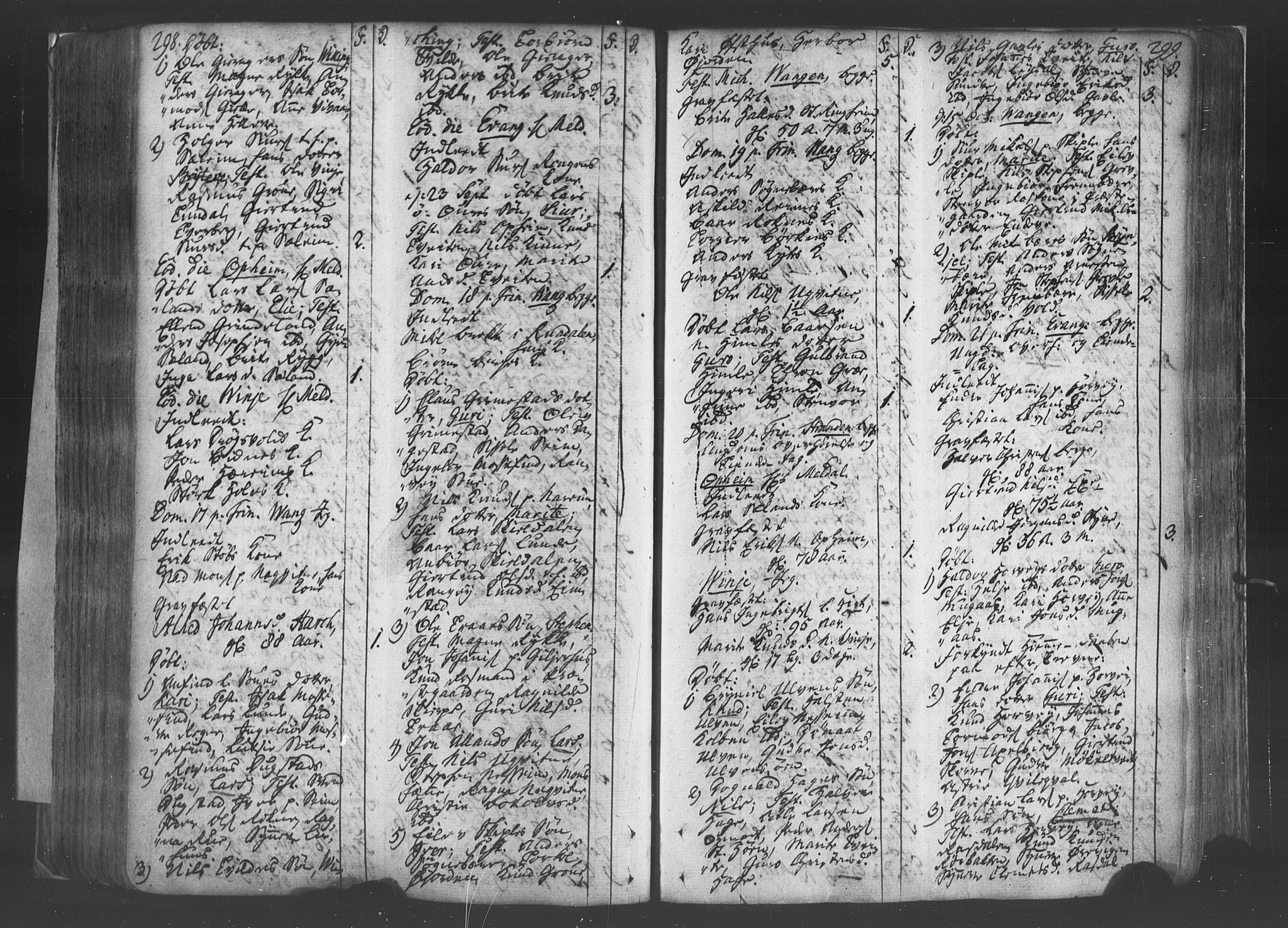 Voss sokneprestembete, AV/SAB-A-79001/H/Haa: Parish register (official) no. A 8, 1752-1780, p. 298-299