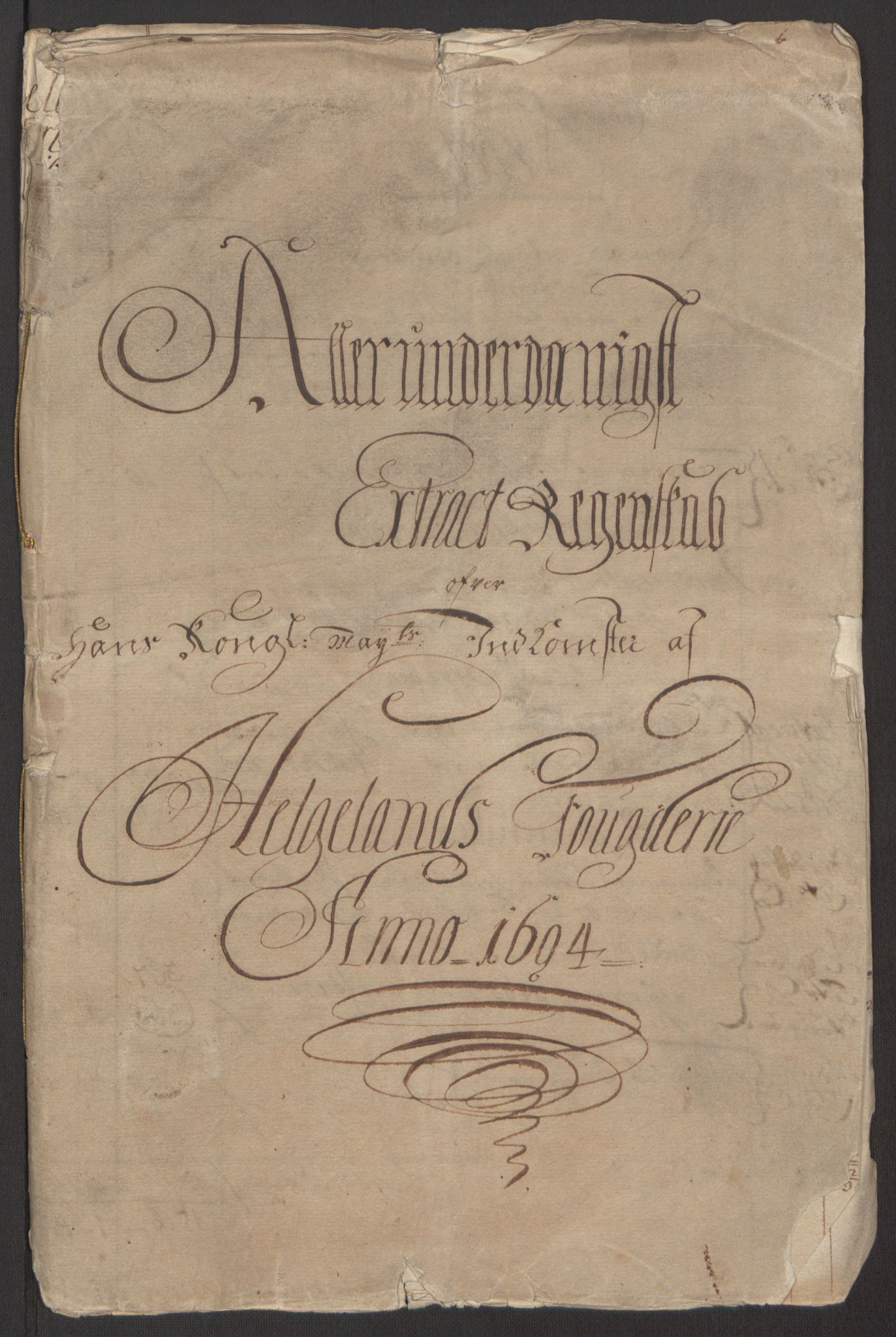 Rentekammeret inntil 1814, Reviderte regnskaper, Fogderegnskap, RA/EA-4092/R65/L4505: Fogderegnskap Helgeland, 1693-1696, p. 152