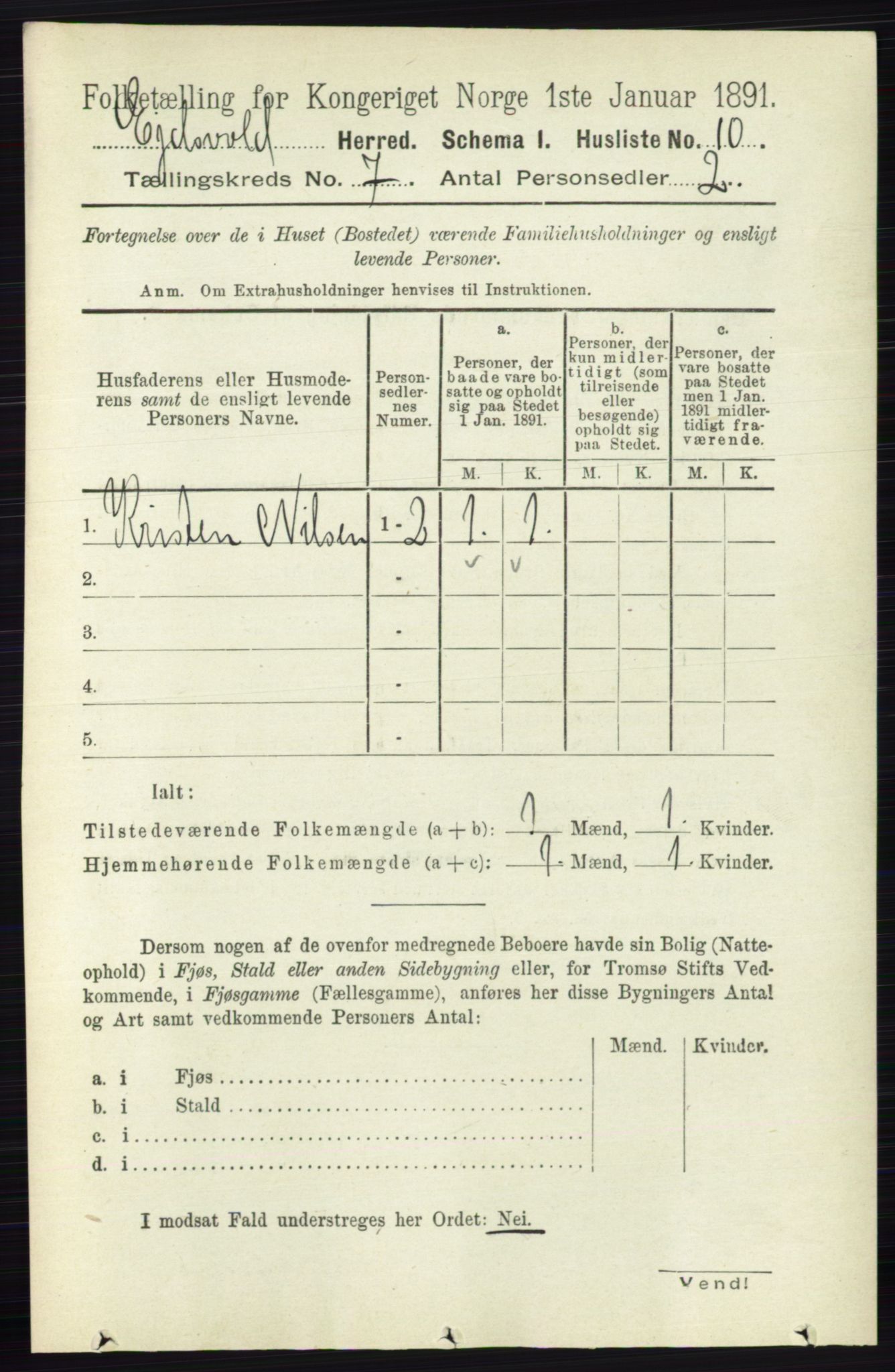 RA, 1891 census for 0237 Eidsvoll, 1891, p. 4516