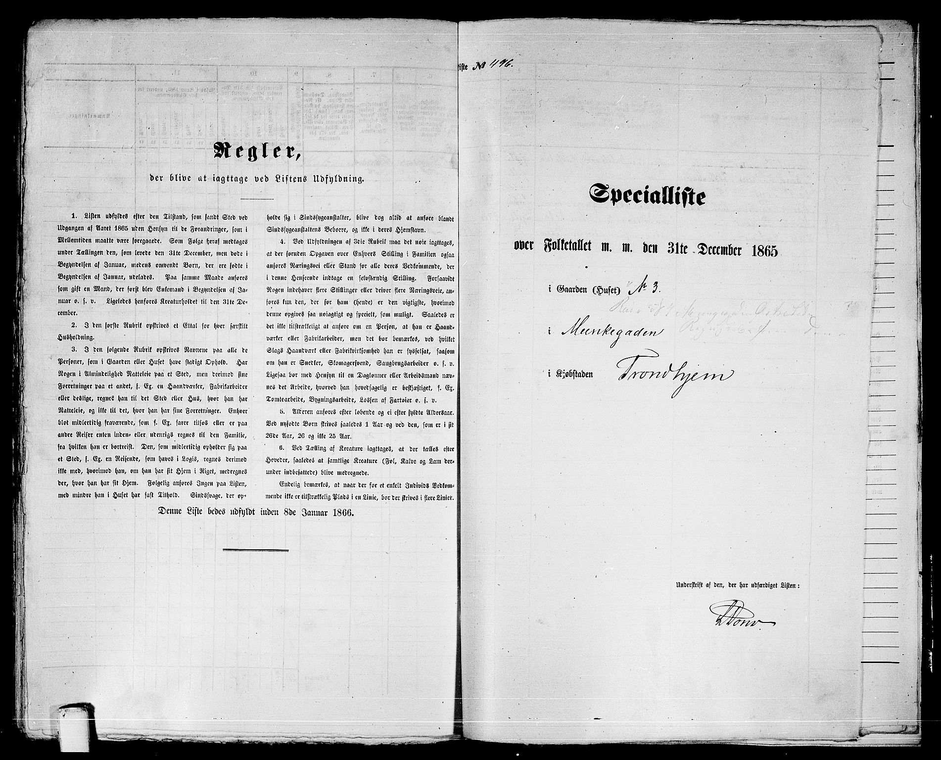 RA, 1865 census for Trondheim, 1865, p. 1036