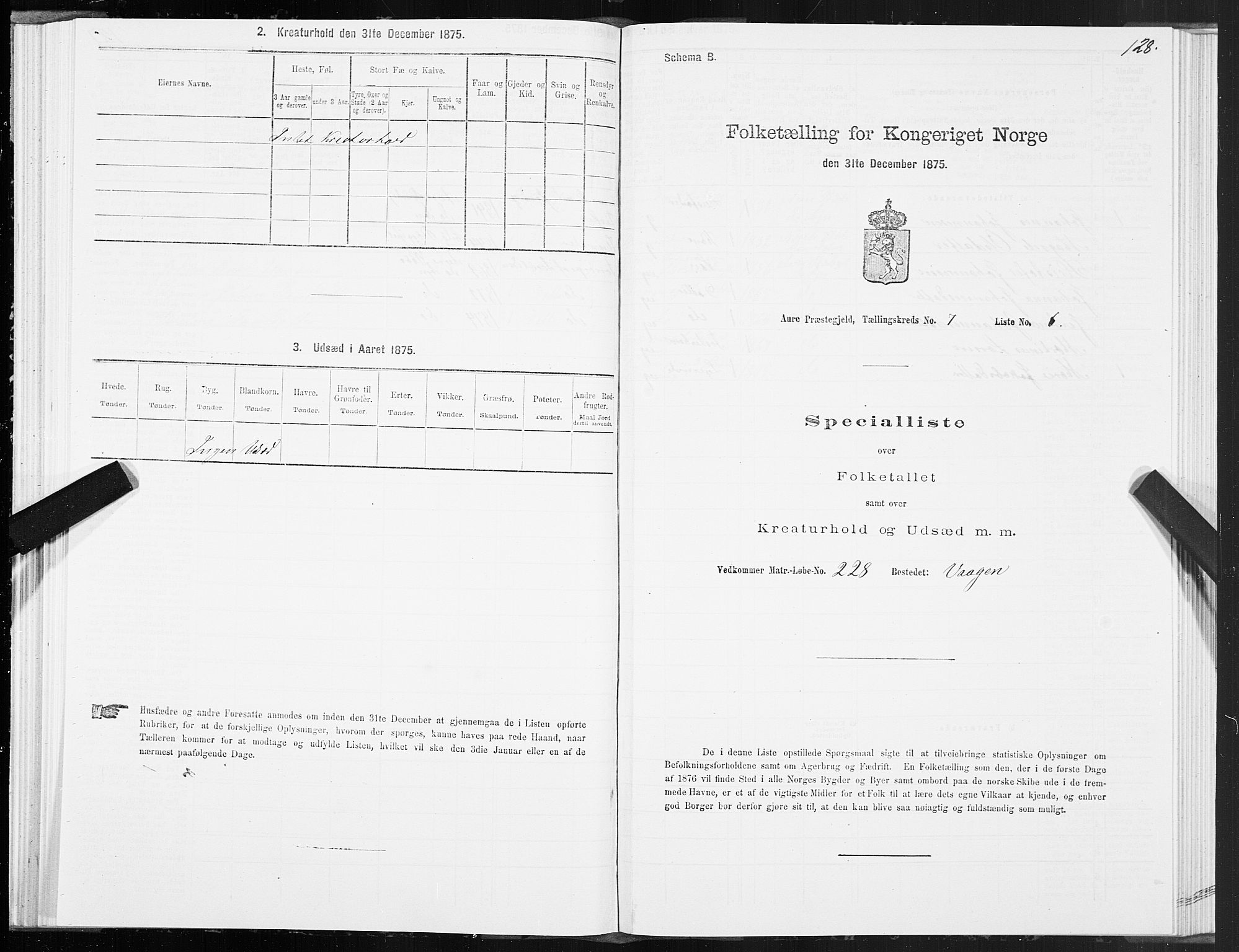 SAT, 1875 census for 1569P Aure, 1875, p. 5128