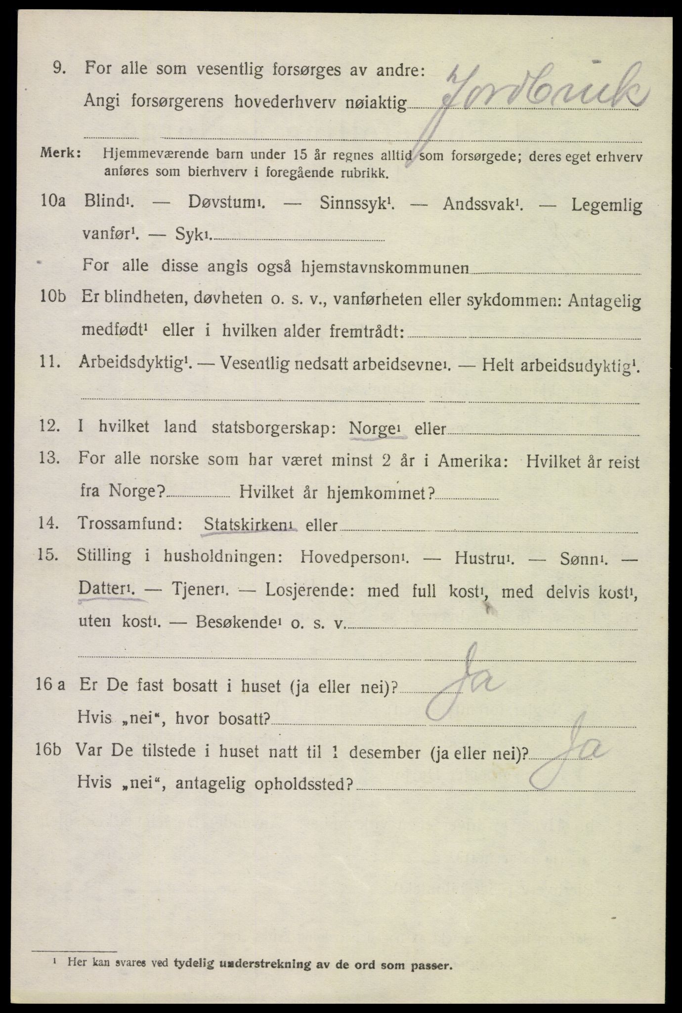 SAH, 1920 census for Dovre, 1920, p. 2411