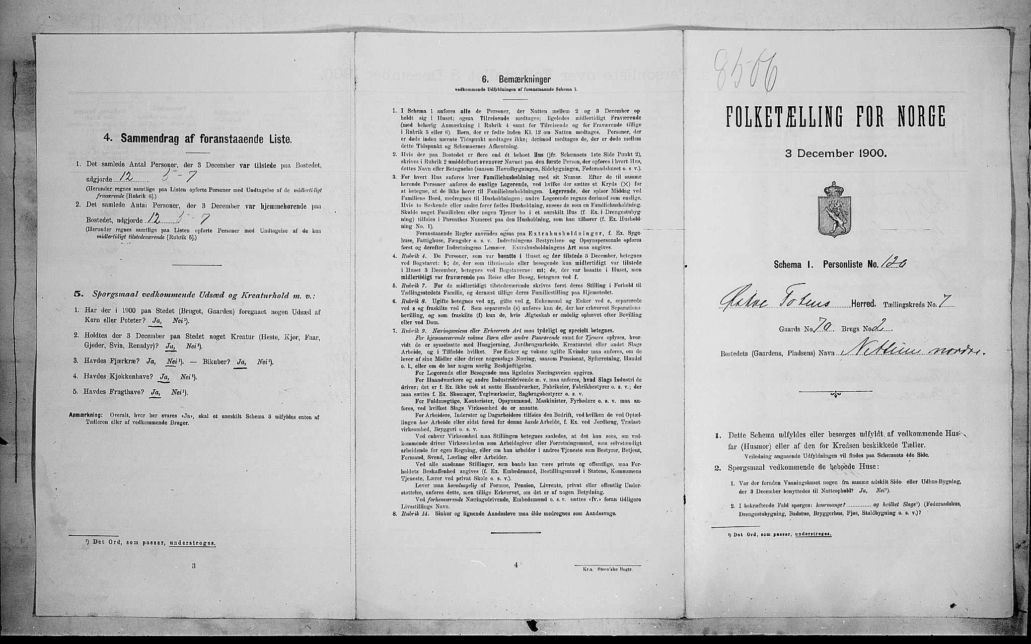 SAH, 1900 census for Østre Toten, 1900, p. 2017