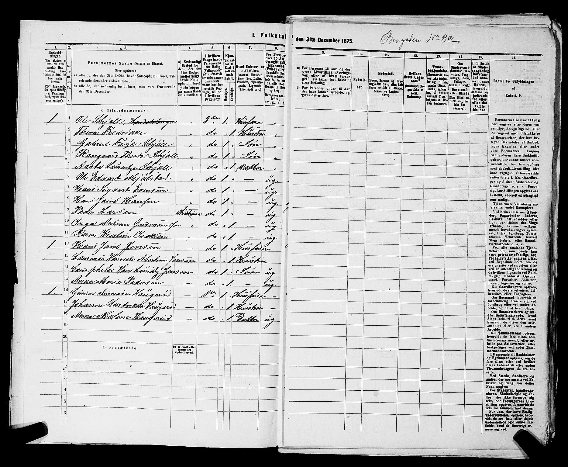 RA, 1875 census for 0301 Kristiania, 1875, p. 2004