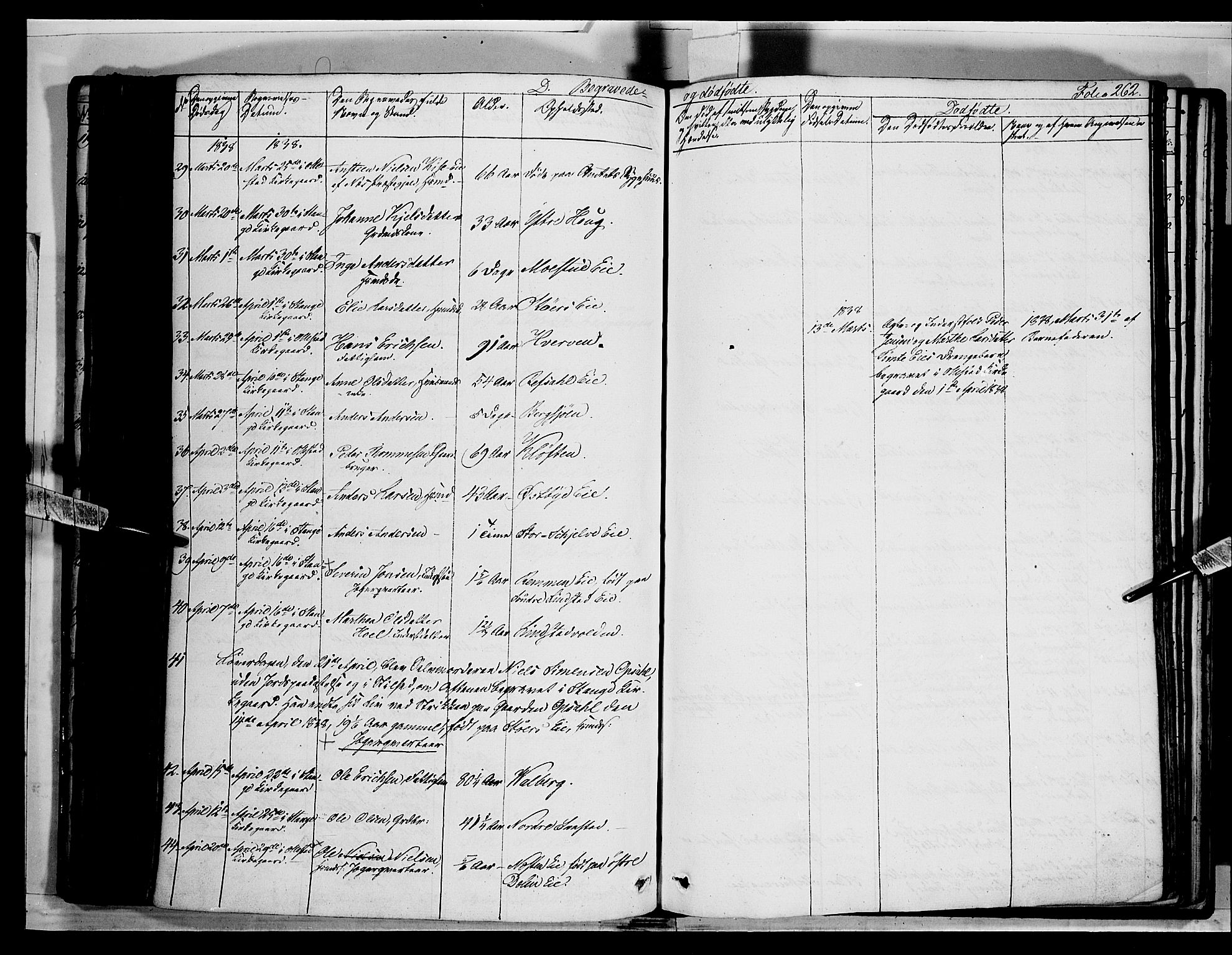 Stange prestekontor, AV/SAH-PREST-002/K/L0010: Parish register (official) no. 10, 1835-1845, p. 262